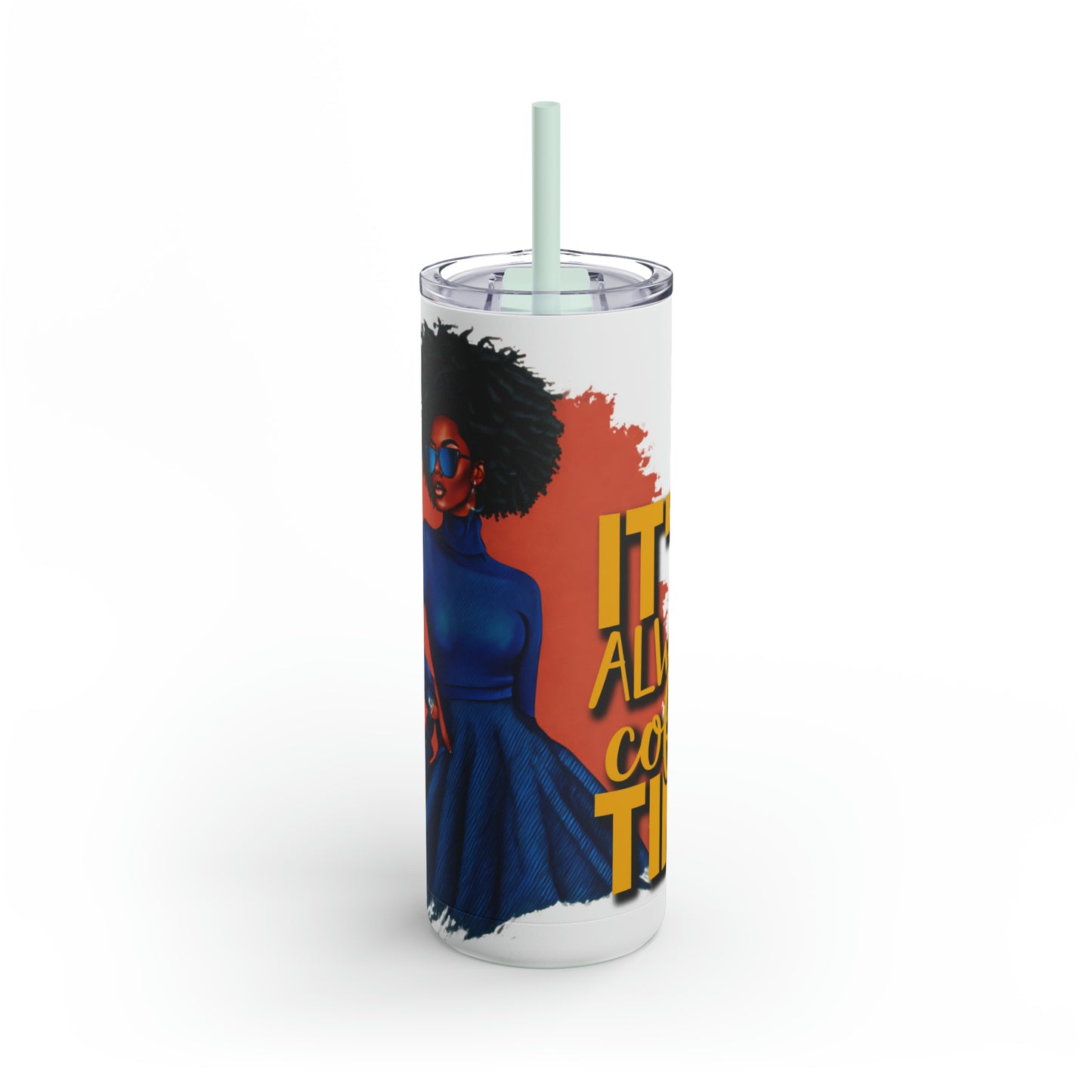 COFFEE TIME - Maars Maker Skinny Matte Tumbler, 20oz - CUSTOMIZED