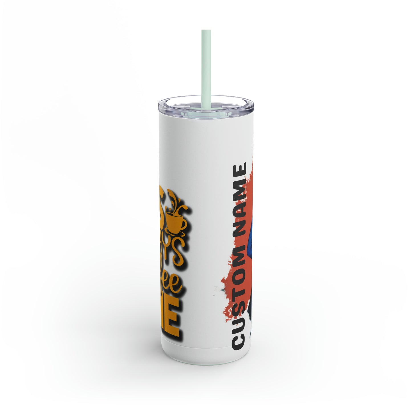 COFFEE TIME - Maars Maker Skinny Matte Tumbler, 20oz - CUSTOMIZED