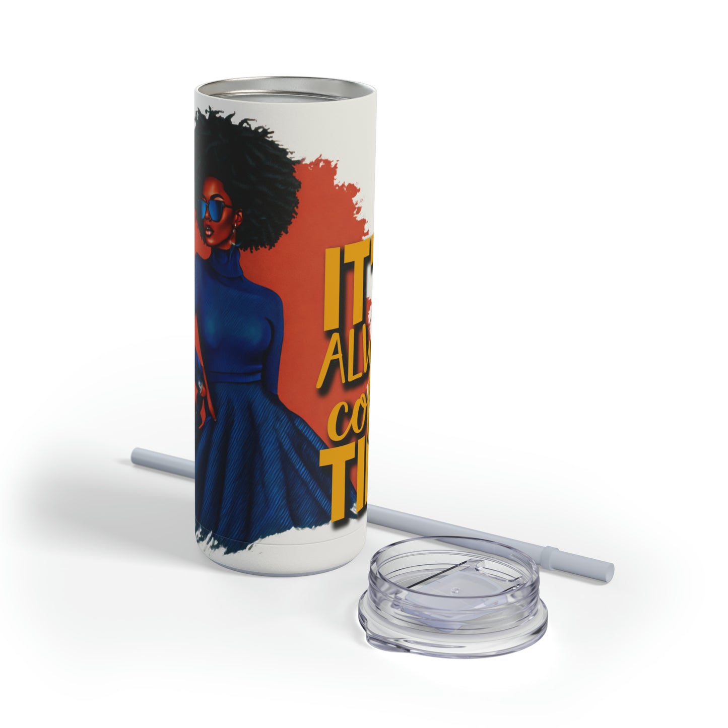 COFFEE TIME - Maars Maker Skinny Matte Tumbler, 20oz - CUSTOMIZED
