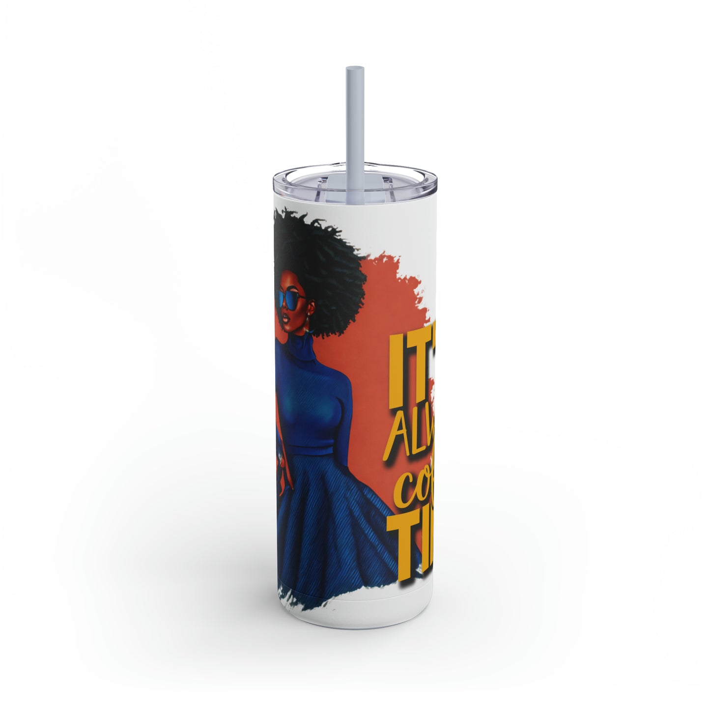COFFEE TIME - Maars Maker Skinny Matte Tumbler, 20oz - CUSTOMIZED