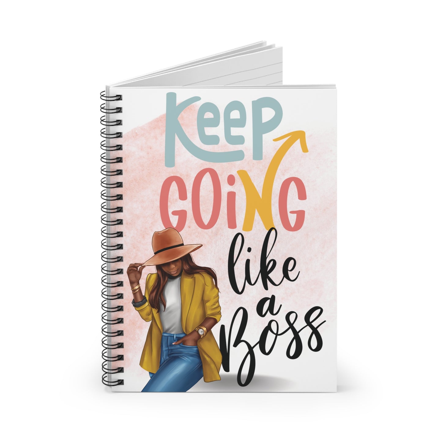Spiral Notebook - Ruled Line - Keep Going Like a Boss