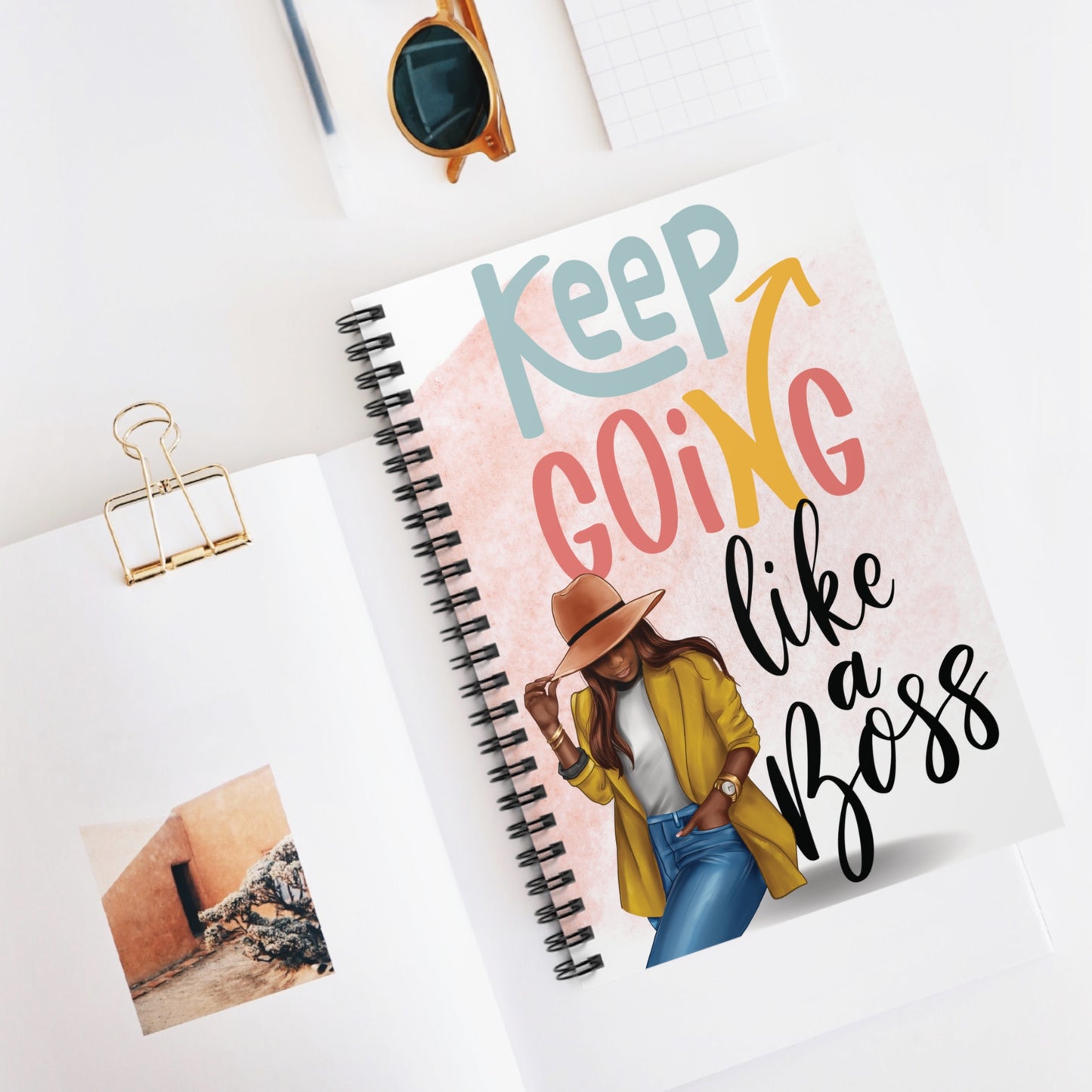 Spiral Notebook - Ruled Line - Keep Going Like a Boss