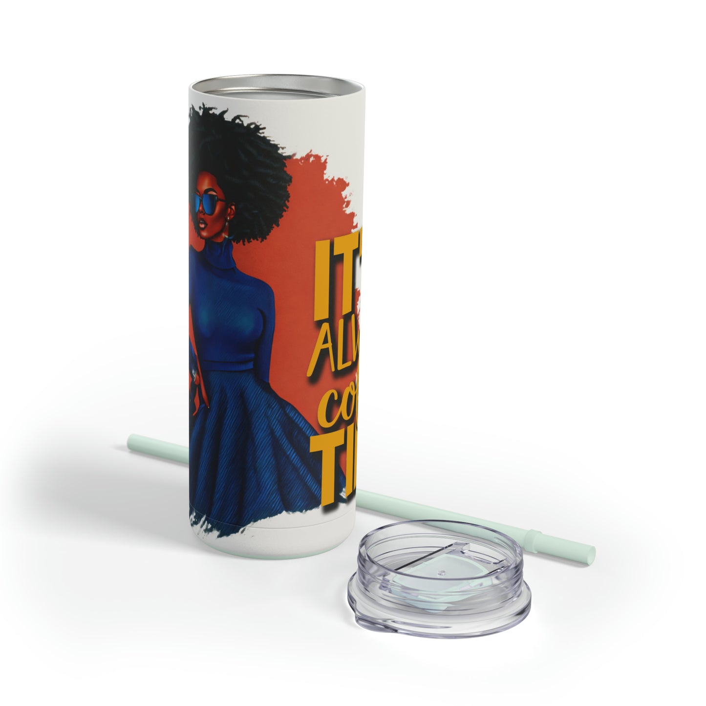 COFFEE TIME - Maars Maker Skinny Matte Tumbler, 20oz - CUSTOMIZED