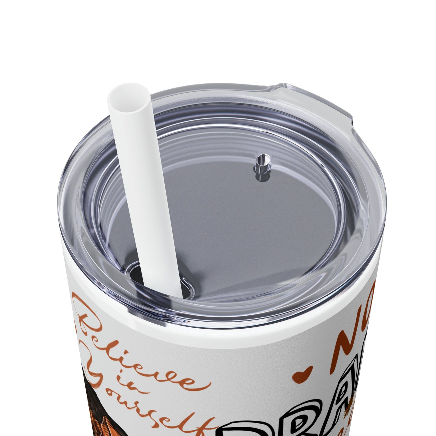 Melanin Love - Skinny Tumbler with Straw, 20oz