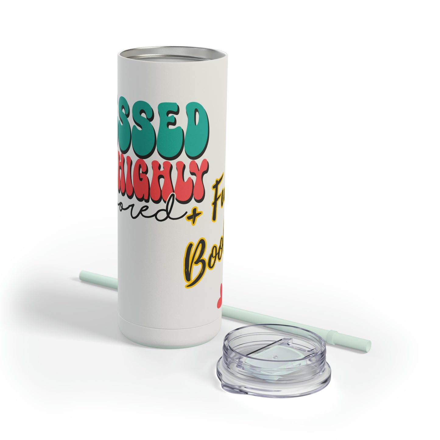 Blessed and Highly Favoured - Maars Maker Skinny Matte Tumbler, 20oz
