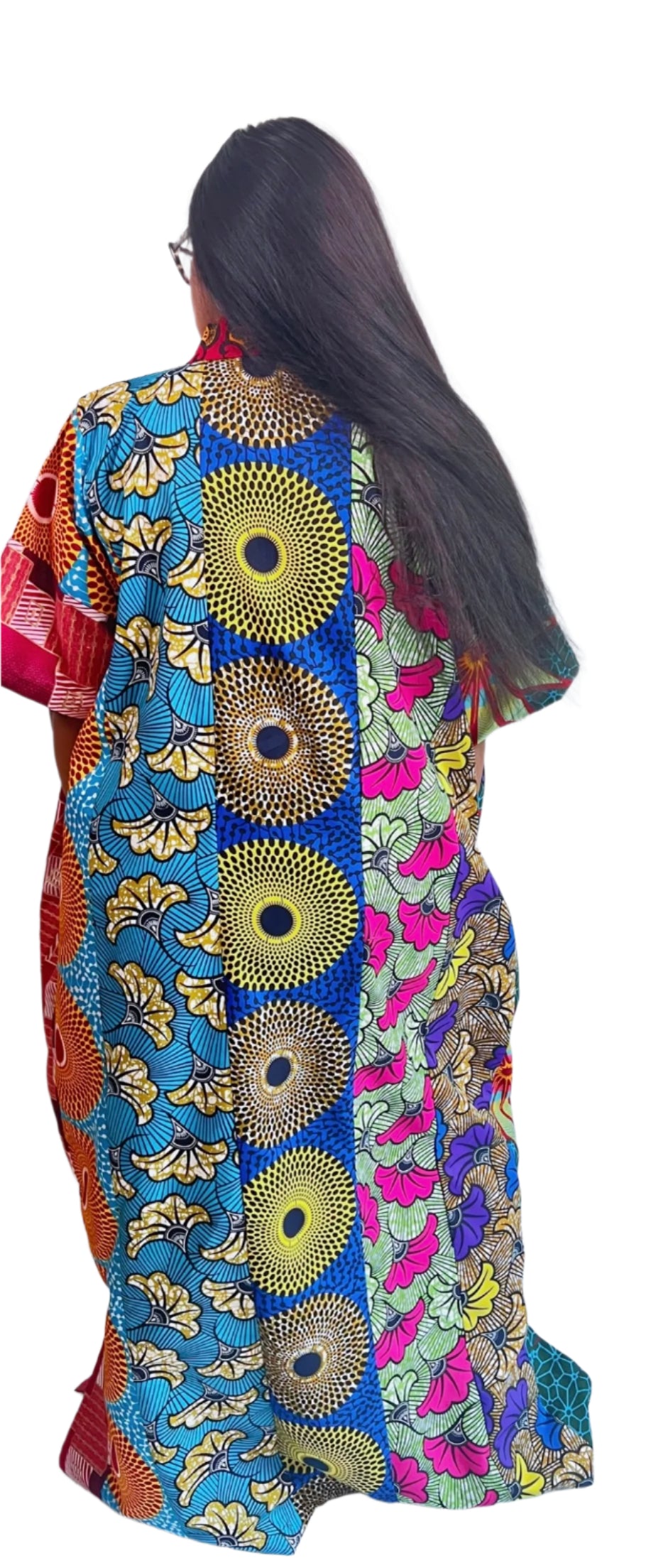 Achalugo Ankara cotton Multiprint Kaftan Maxi Dress - 101