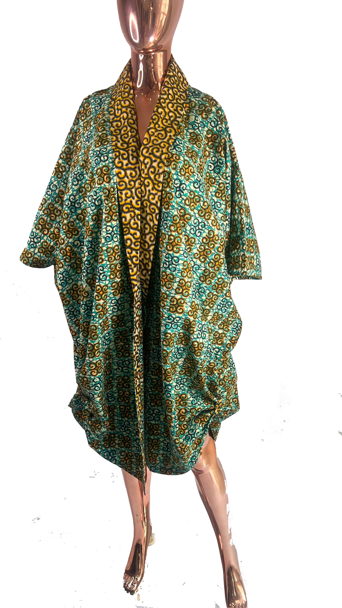 NLECHA Stylish Ankara Wrap Jacket - One Size