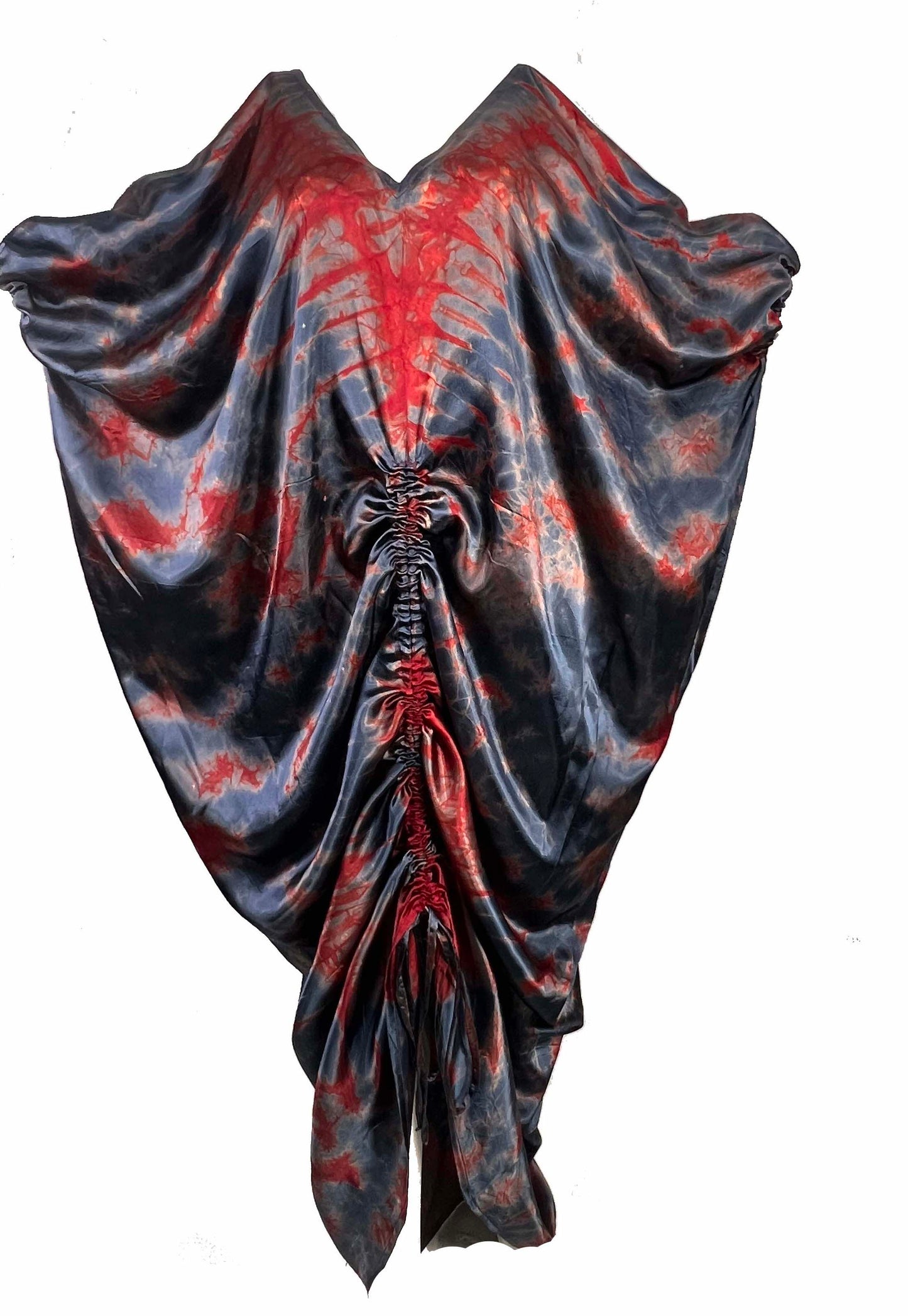 ADANNA African Print Adire Silk Kaftan Evening Gown/maxi Dress