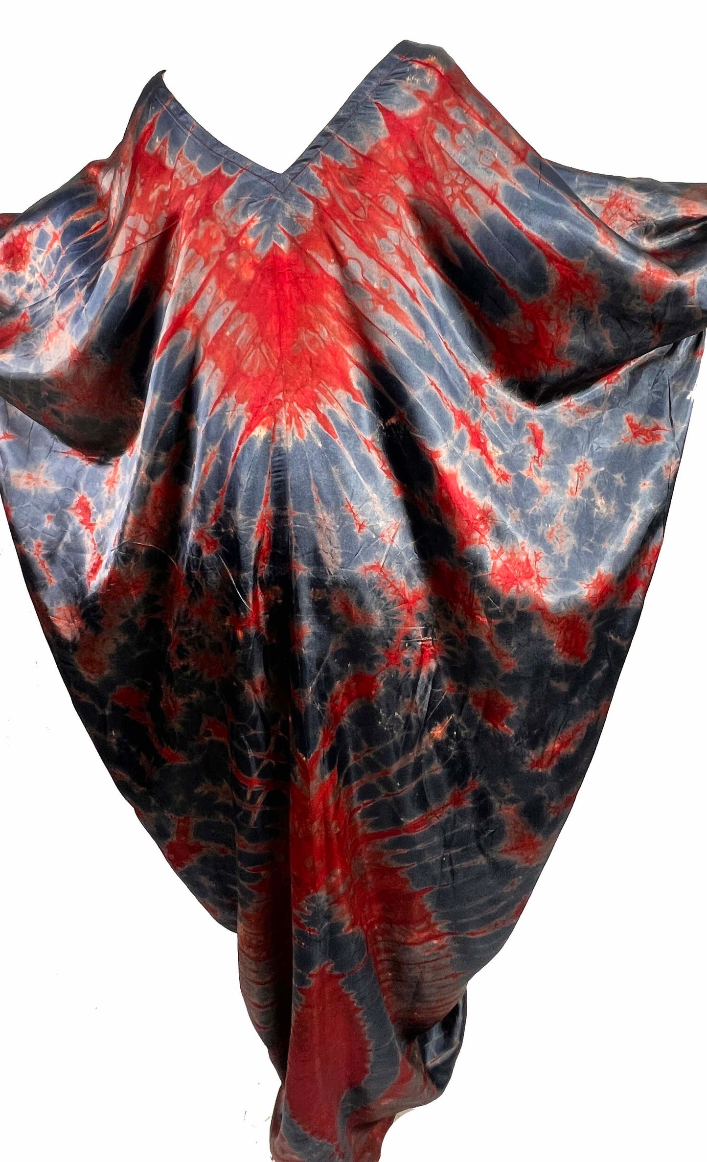ADANNA African Print Adire Silk Kaftan Evening Gown/maxi Dress