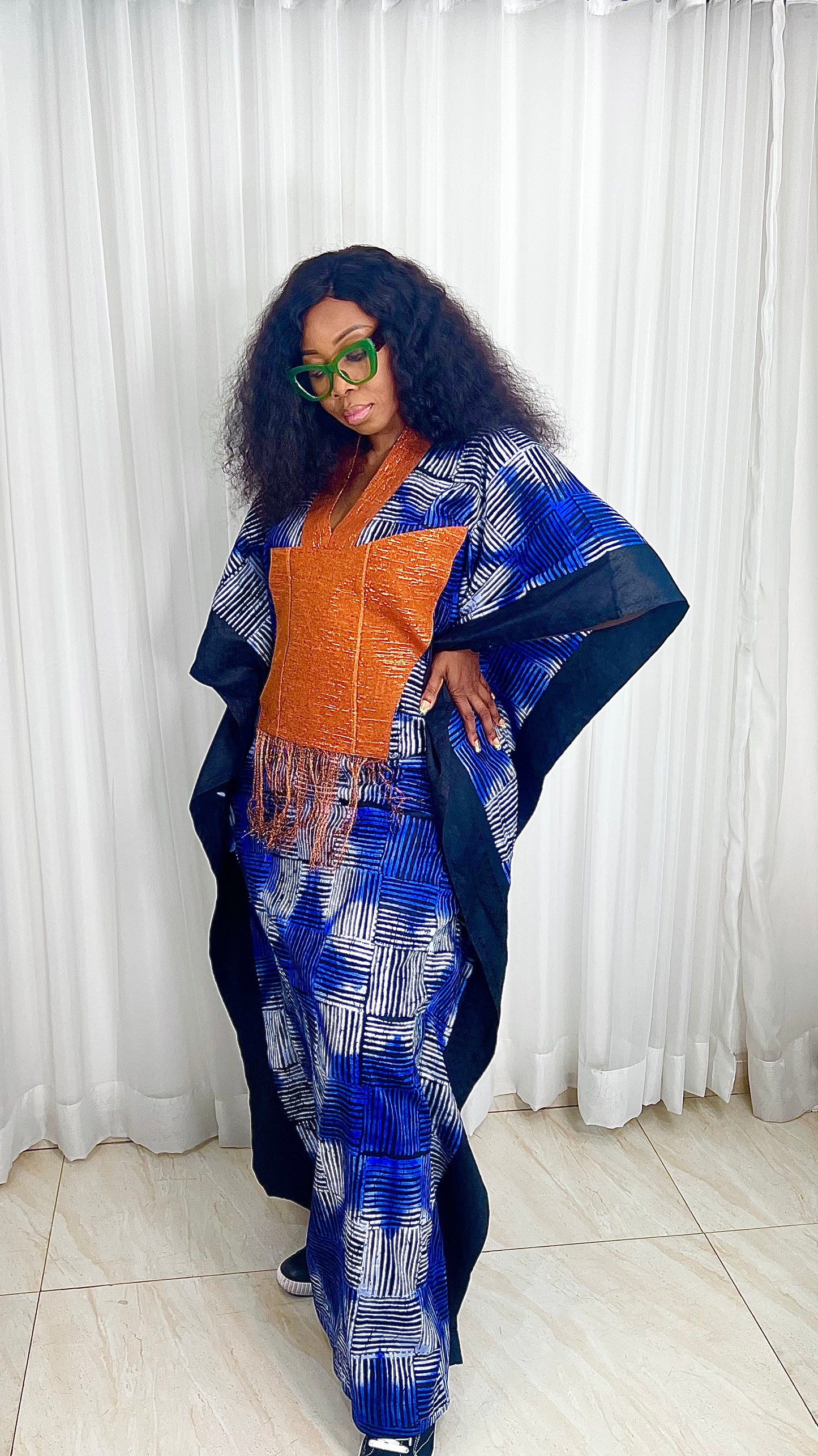 Eezzy Batik Cotton Kaftan Maxi Dress - 063