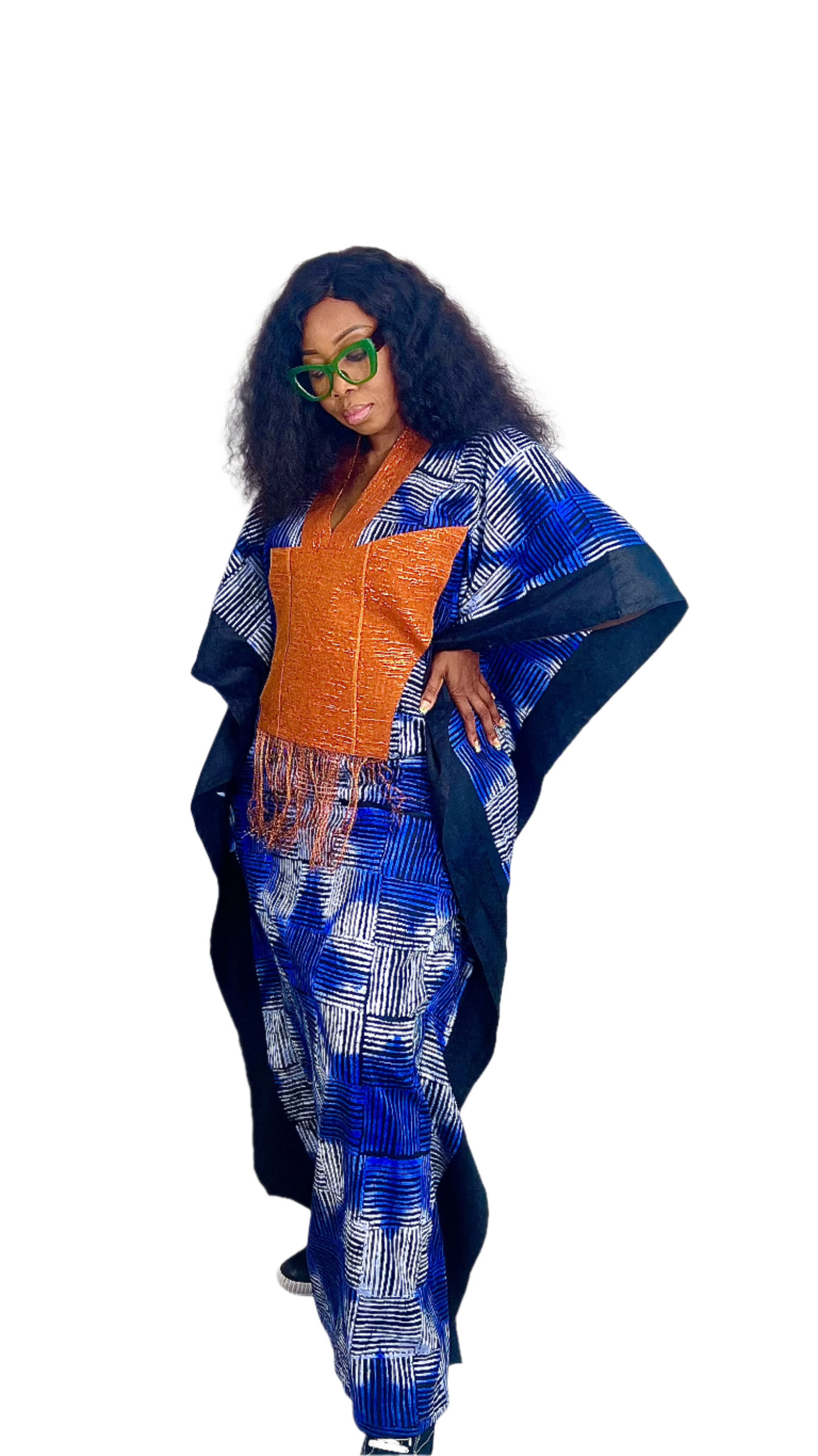 Eezzy Batik Cotton Kaftan Maxi Dress - 063
