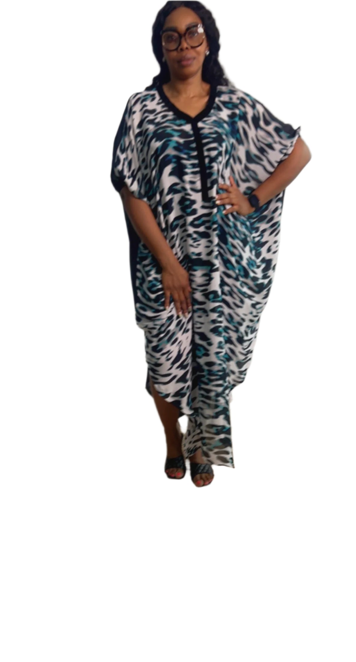 Eezzy Chiffon Maxi Dress/ Lounge top - 049