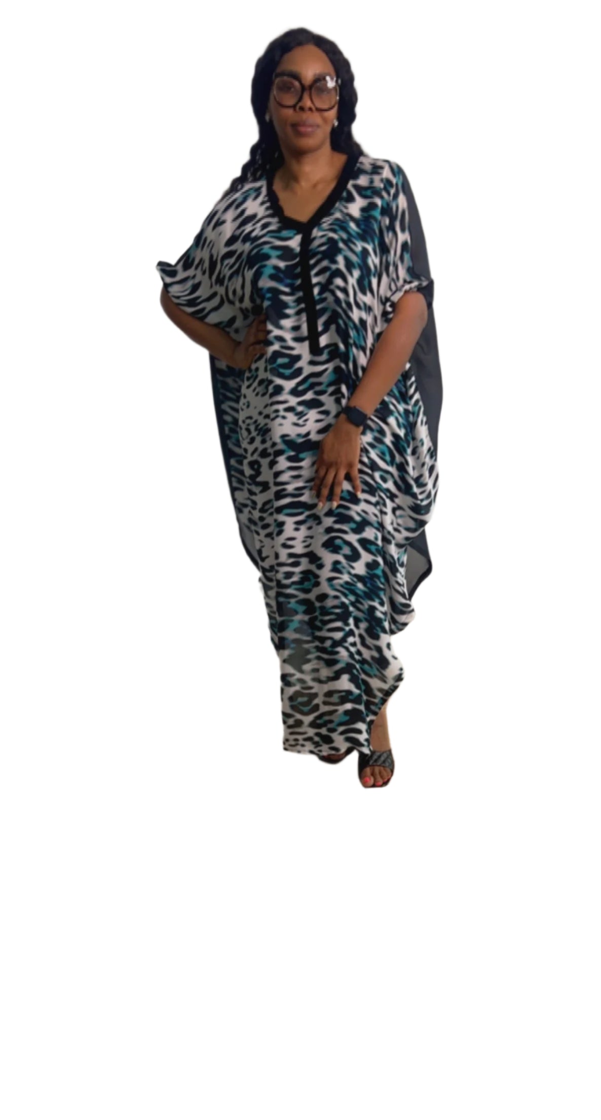 Eezzy Chiffon Maxi Dress/ Lounge top - 049