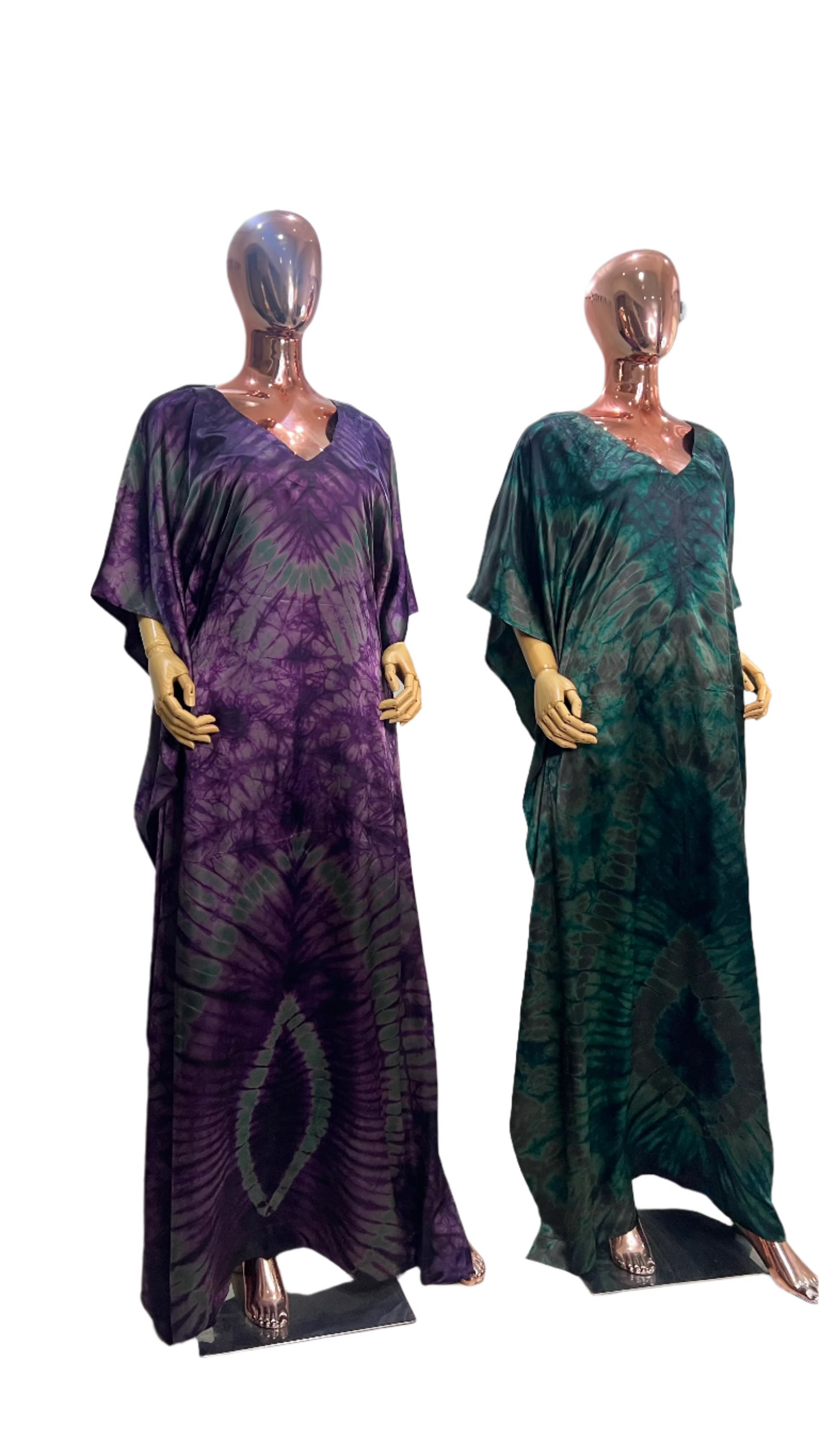 African Print Adire Silk Kaftan Evening Gown/maxi Dress