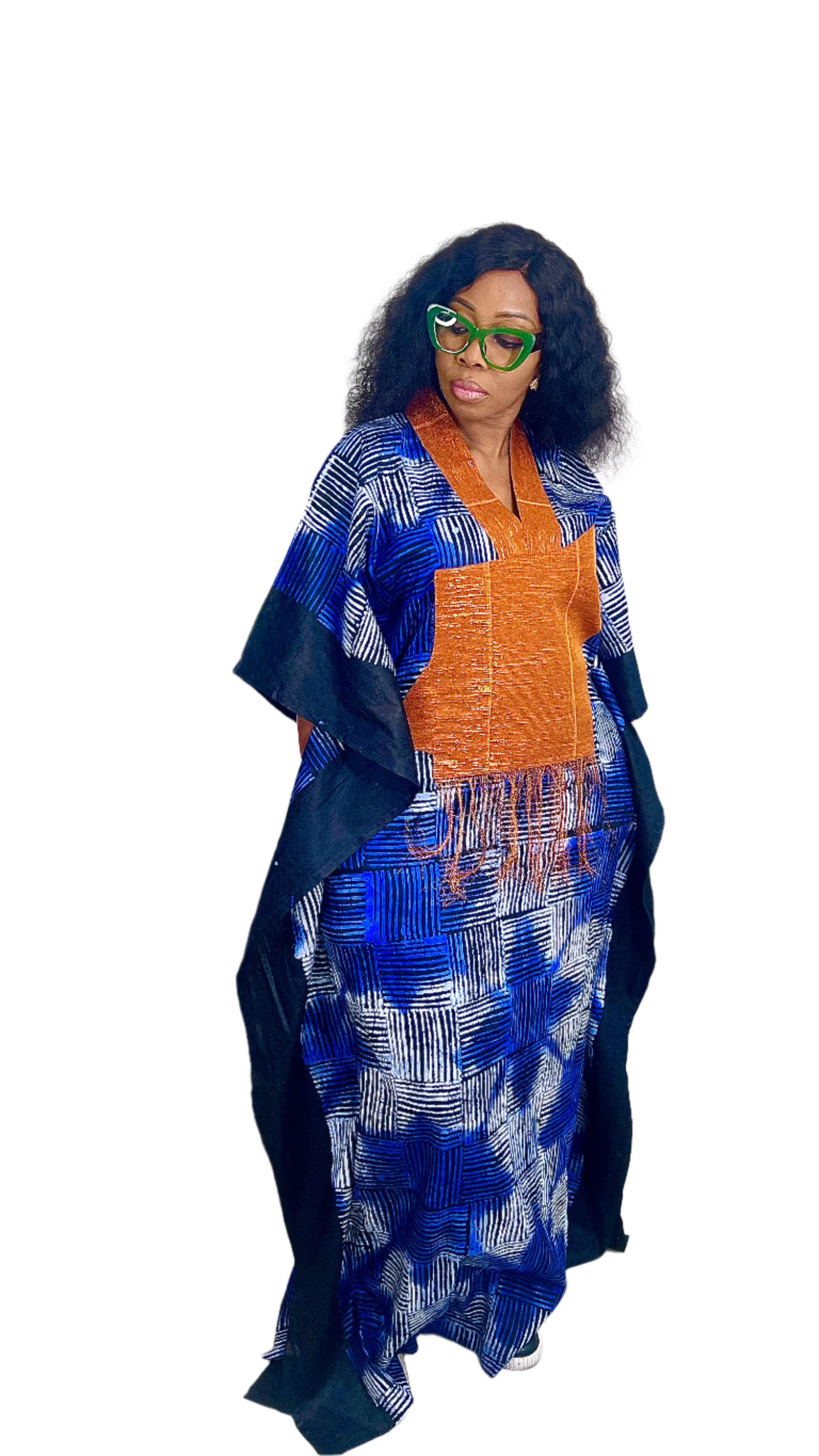Eezzy Batik Cotton Kaftan Maxi Dress - 063