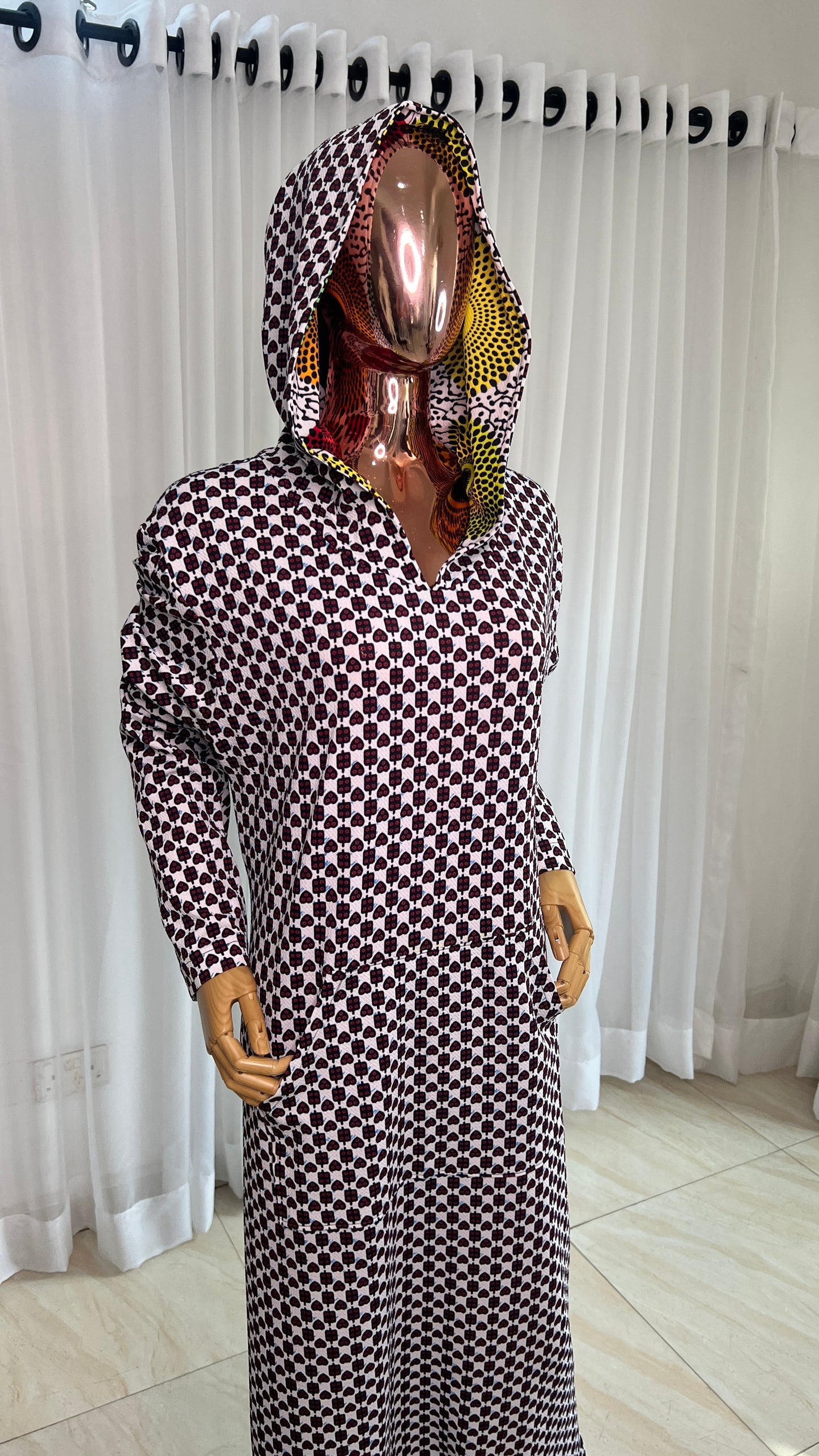 Eezzy Ankara Stretch Lounge Maxi Dress - 018