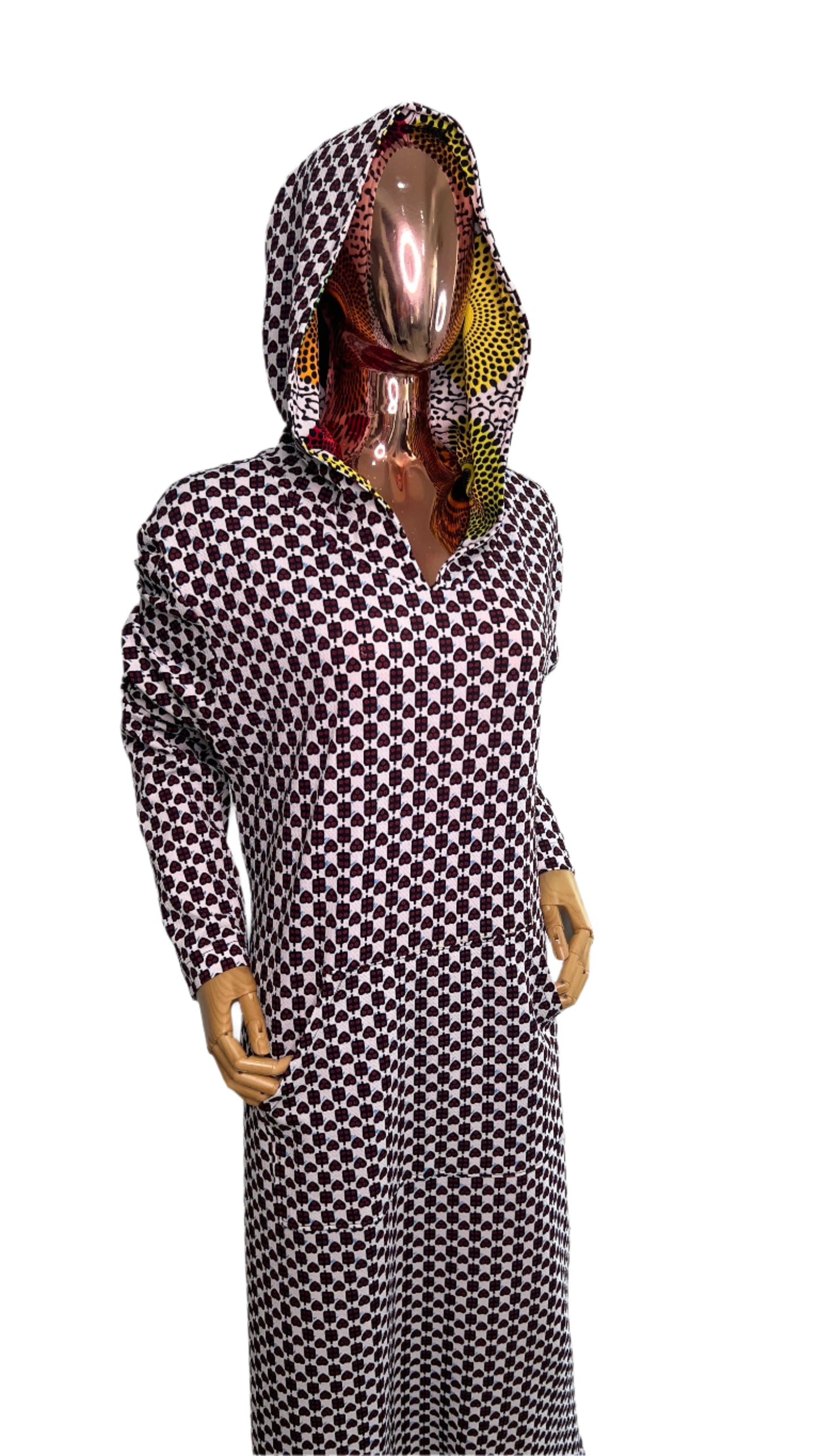 Eezzy Ankara Stretch Lounge Maxi Dress - 018