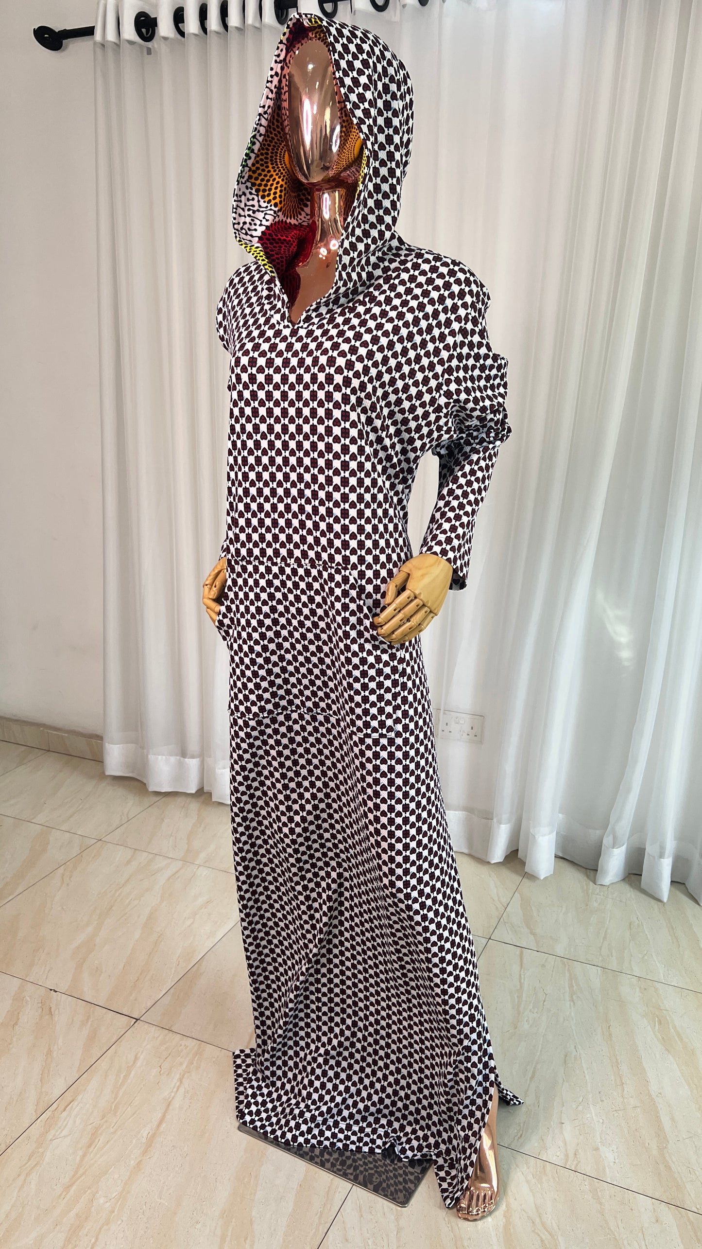 Eezzy Ankara Stretch Lounge Maxi Dress - 018
