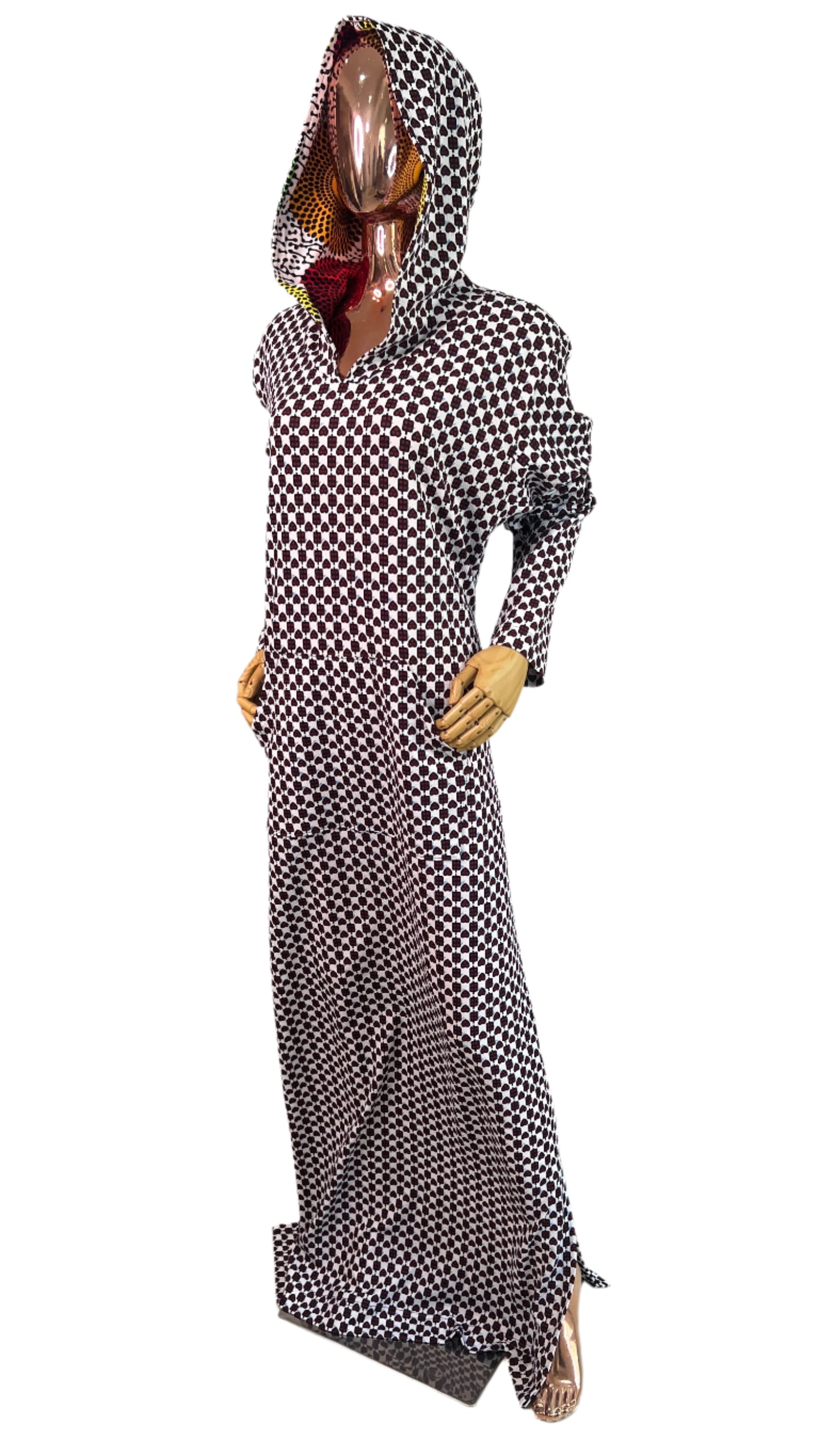Eezzy Ankara Stretch Lounge Maxi Dress - 018