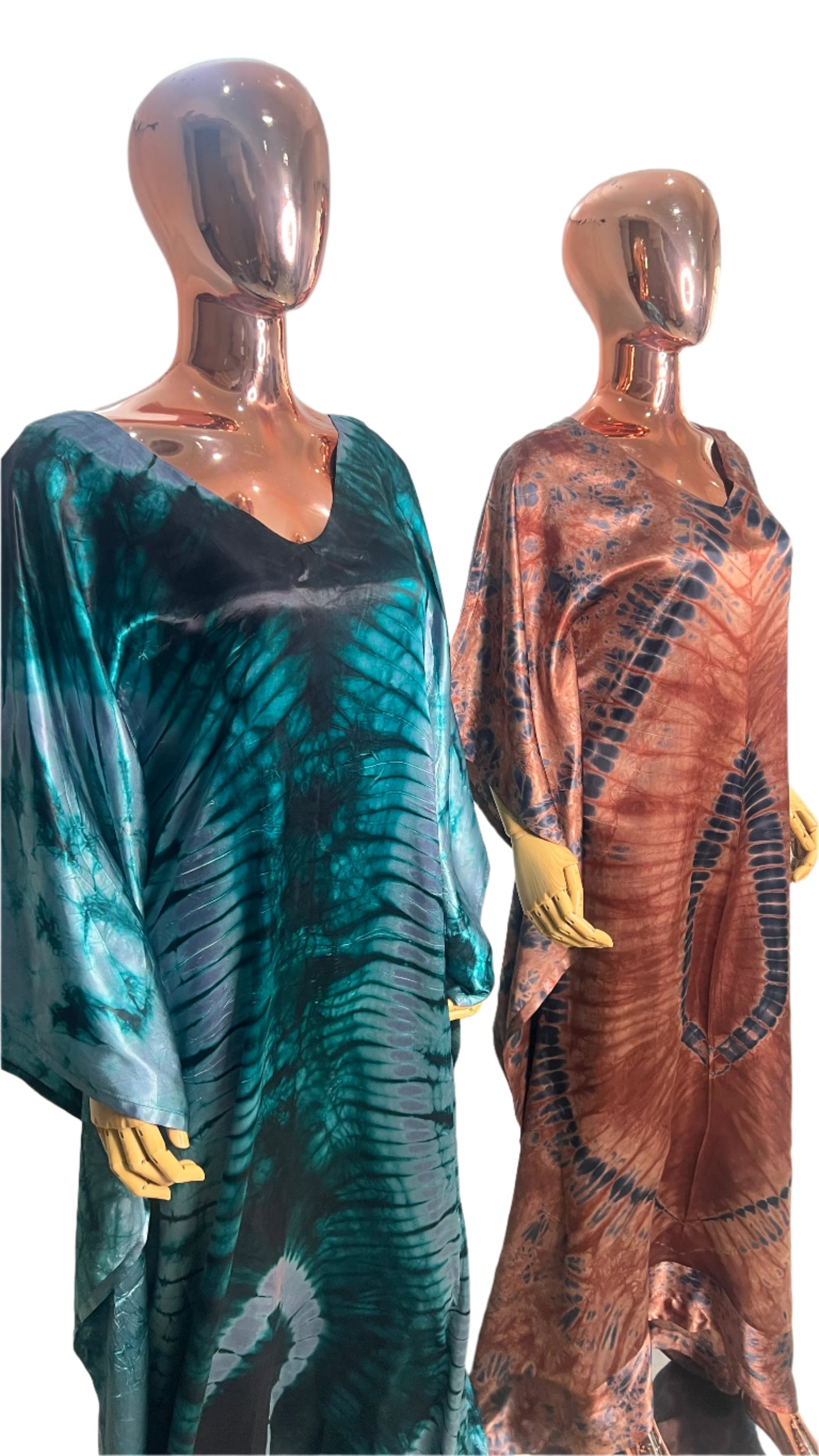 African Print Adire Silk Kaftan Evening Gown/maxi Dress
