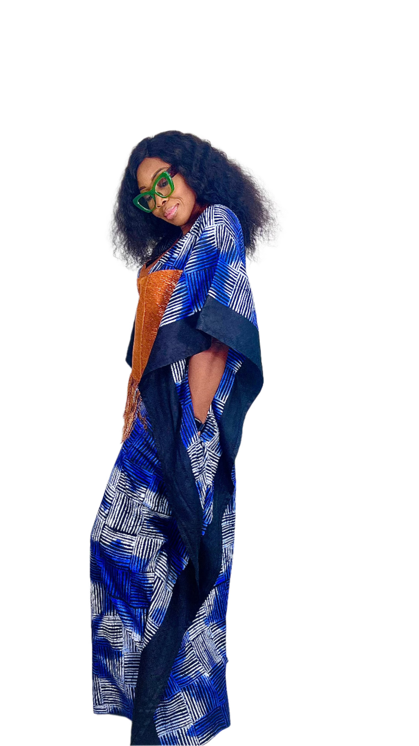 Eezzy Batik Cotton Kaftan Maxi Dress - 063
