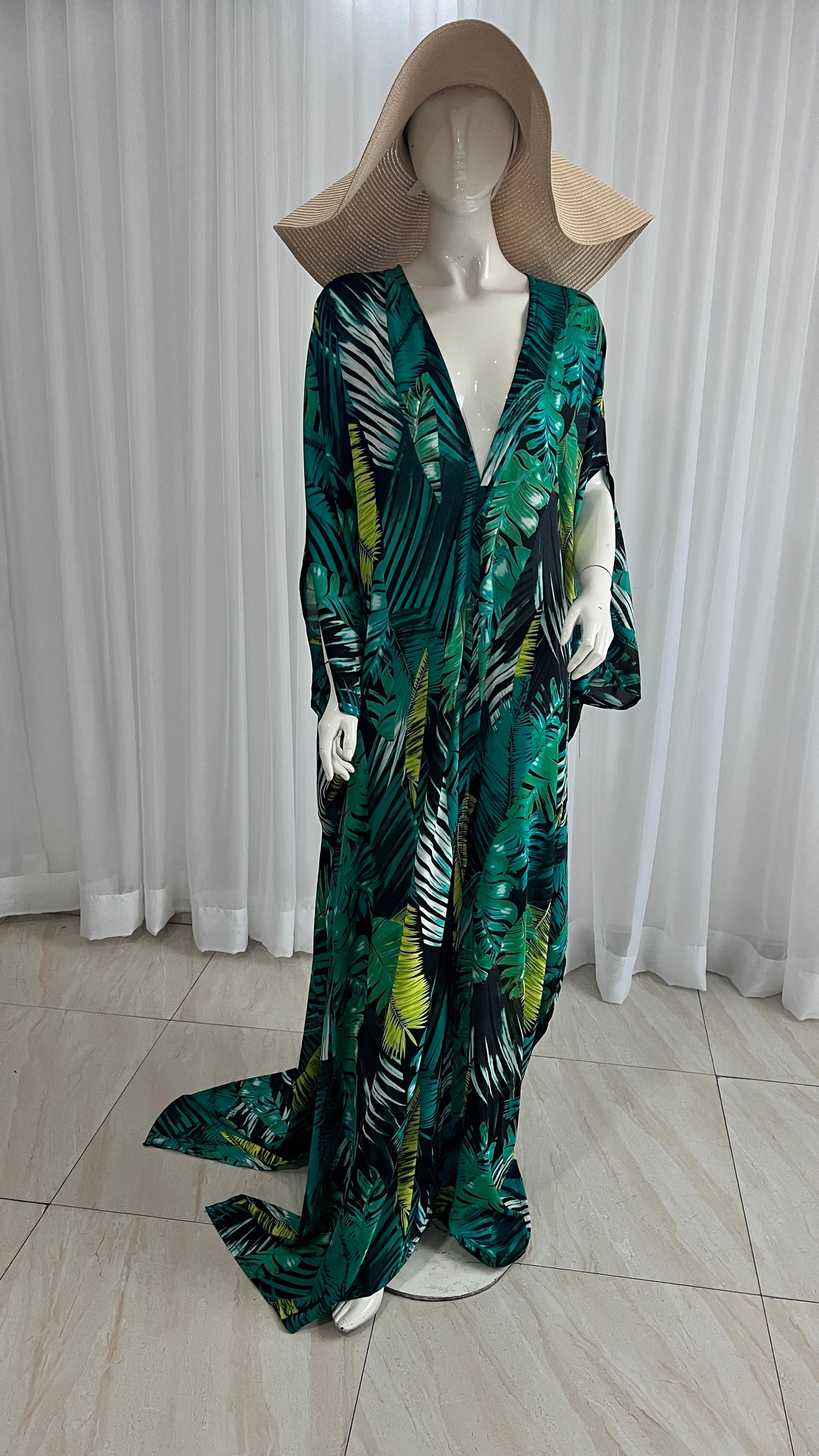 Chiffon Maxi Summer Beachwear Party Dress - 048 - Tall Length - One Size