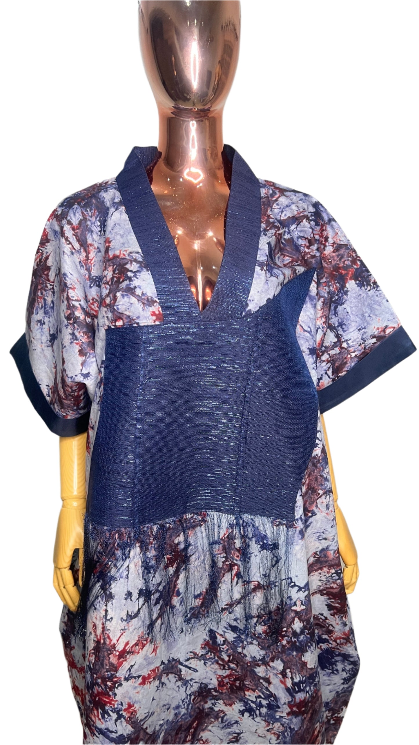 Eezzy Adire Batik Cotton Kaftan Maxi Dress - 004
