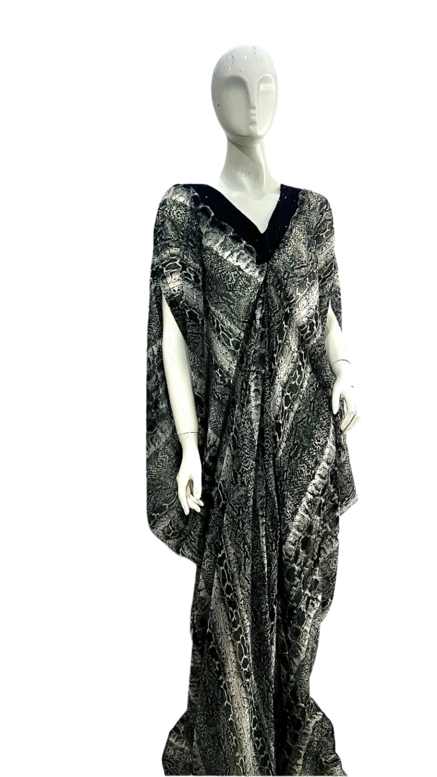 Silk Kaftan Evening Gown/maxi Dress - 064