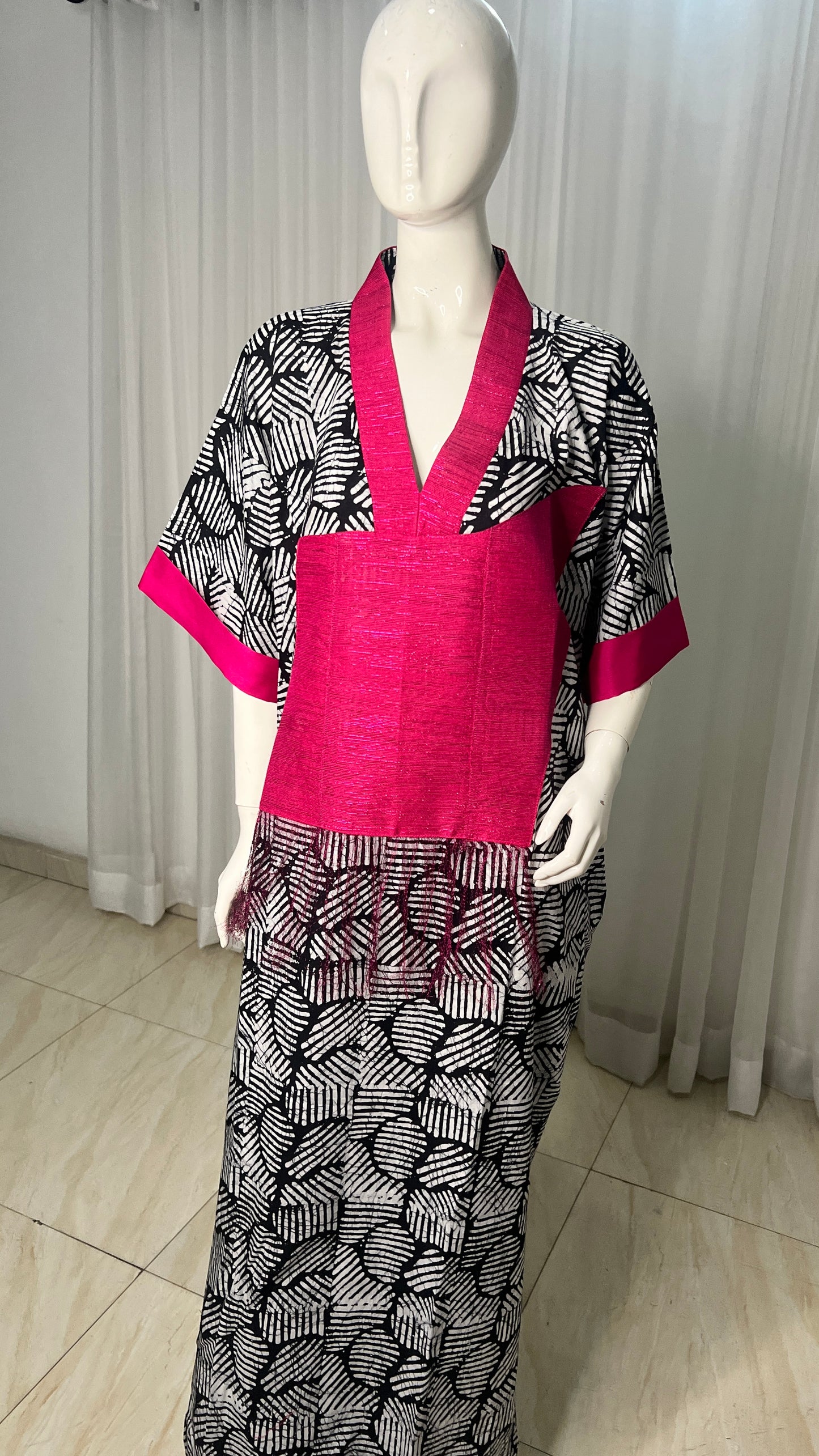 Eezzy Batik Cotton Kaftan Maxi Dress - 045