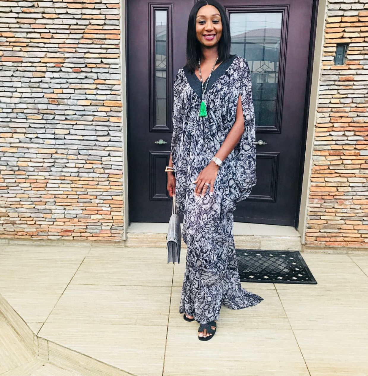 Silk Kaftan Evening Gown/maxi Dress - 064