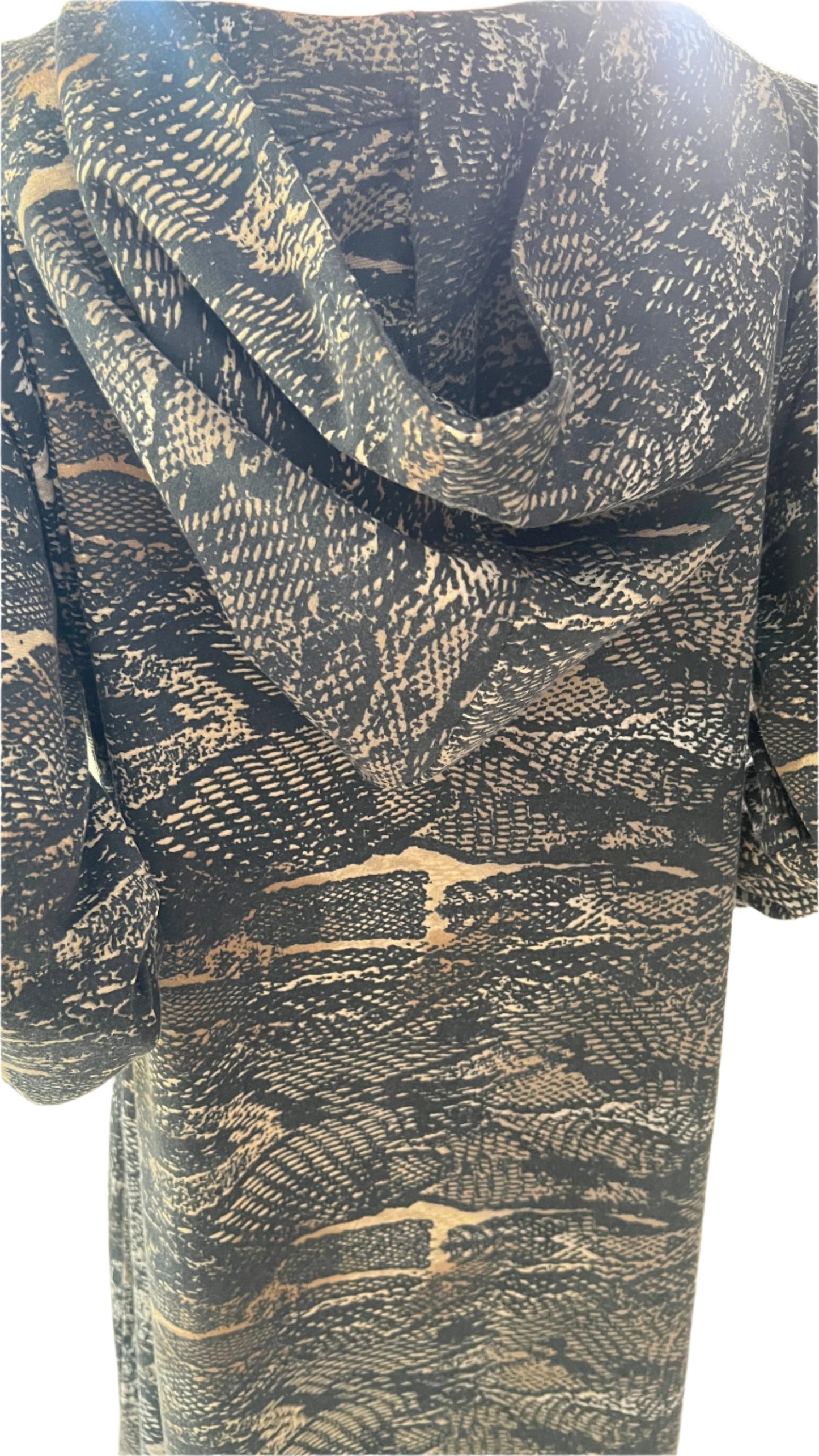 Eezzy Animal print Stretch Hooded Lounge Maxi Dress