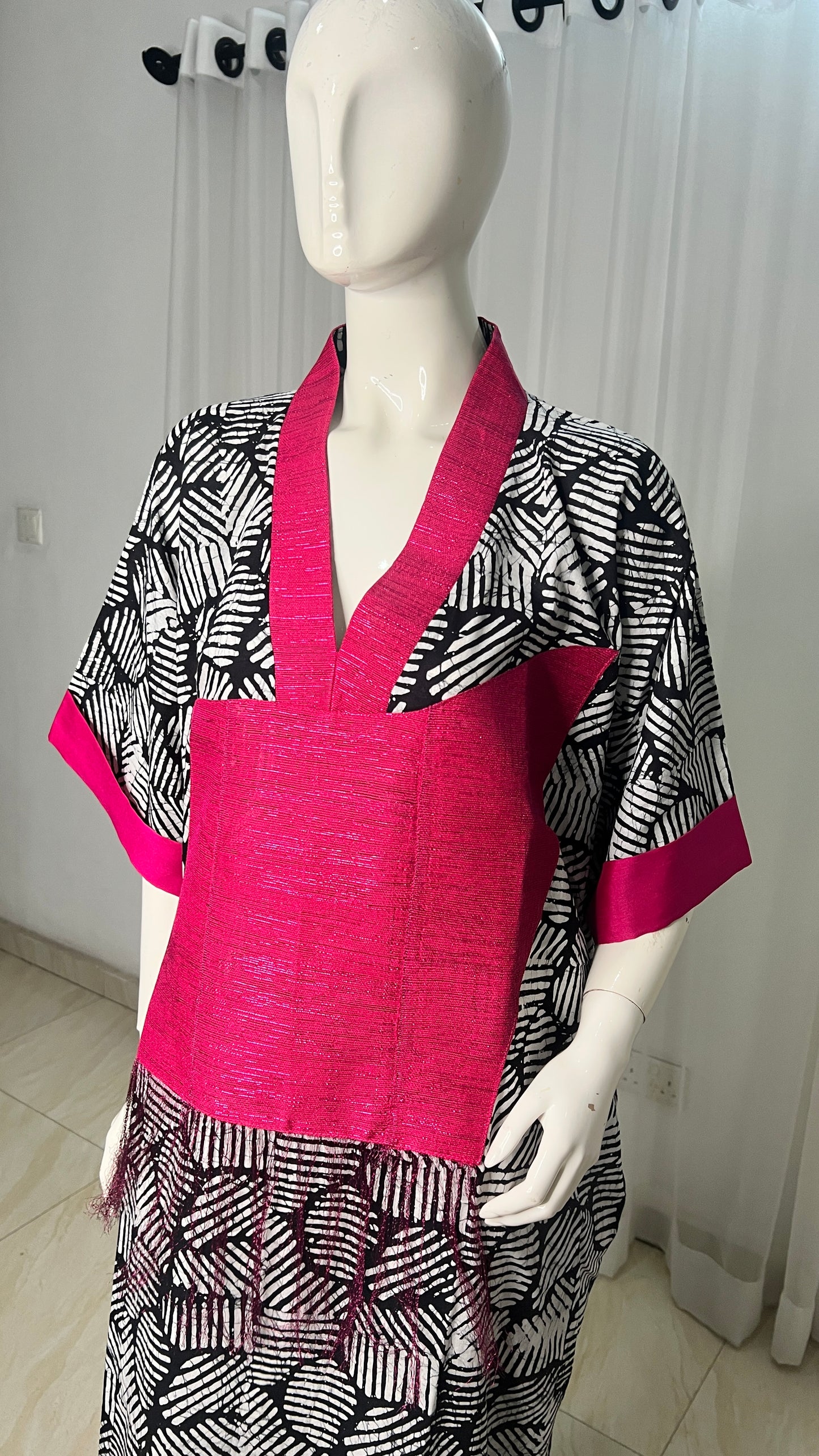 Eezzy Batik Cotton Kaftan Maxi Dress - 045