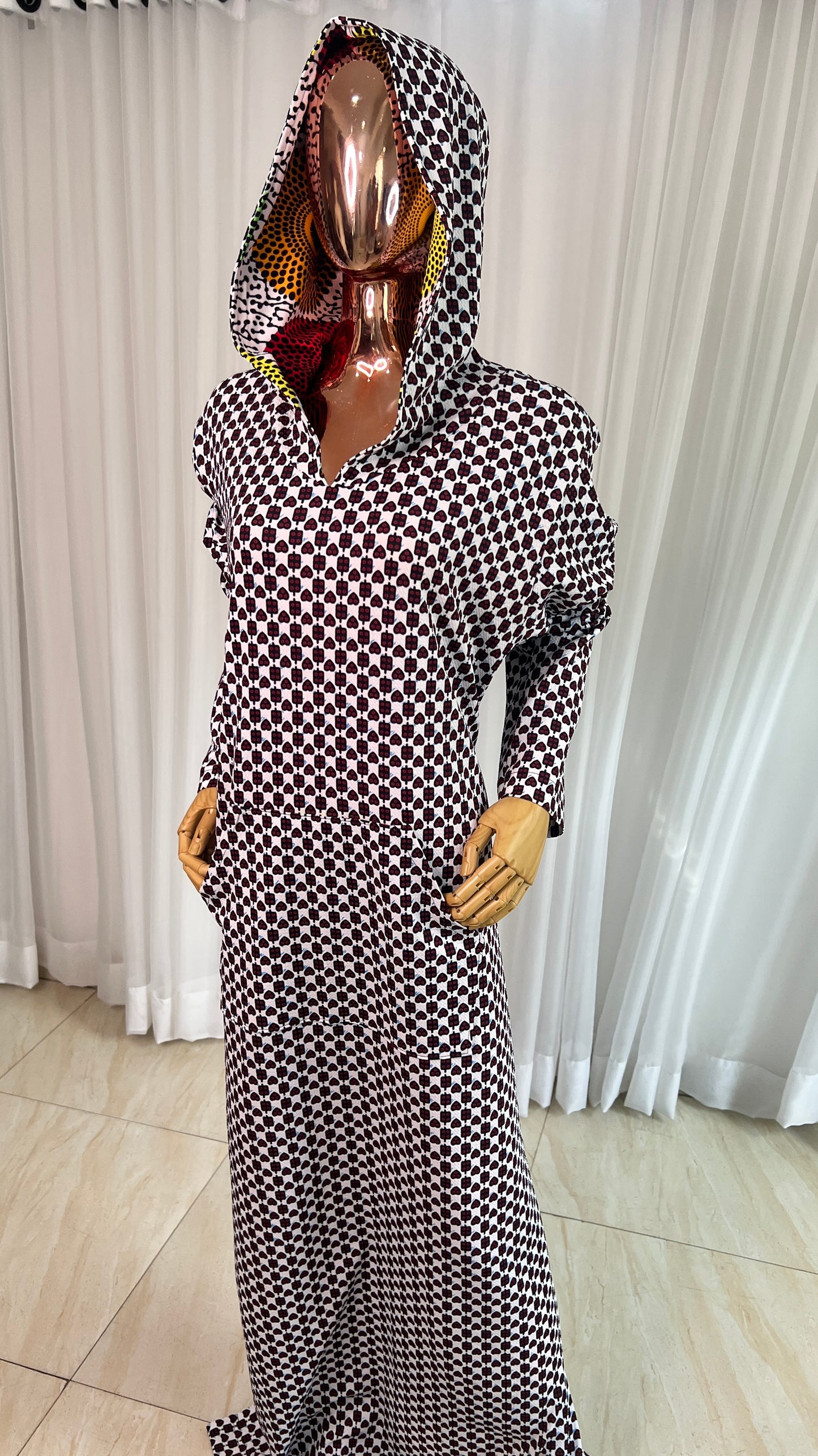 Eezzy Ankara Stretch Lounge Maxi Dress - 018