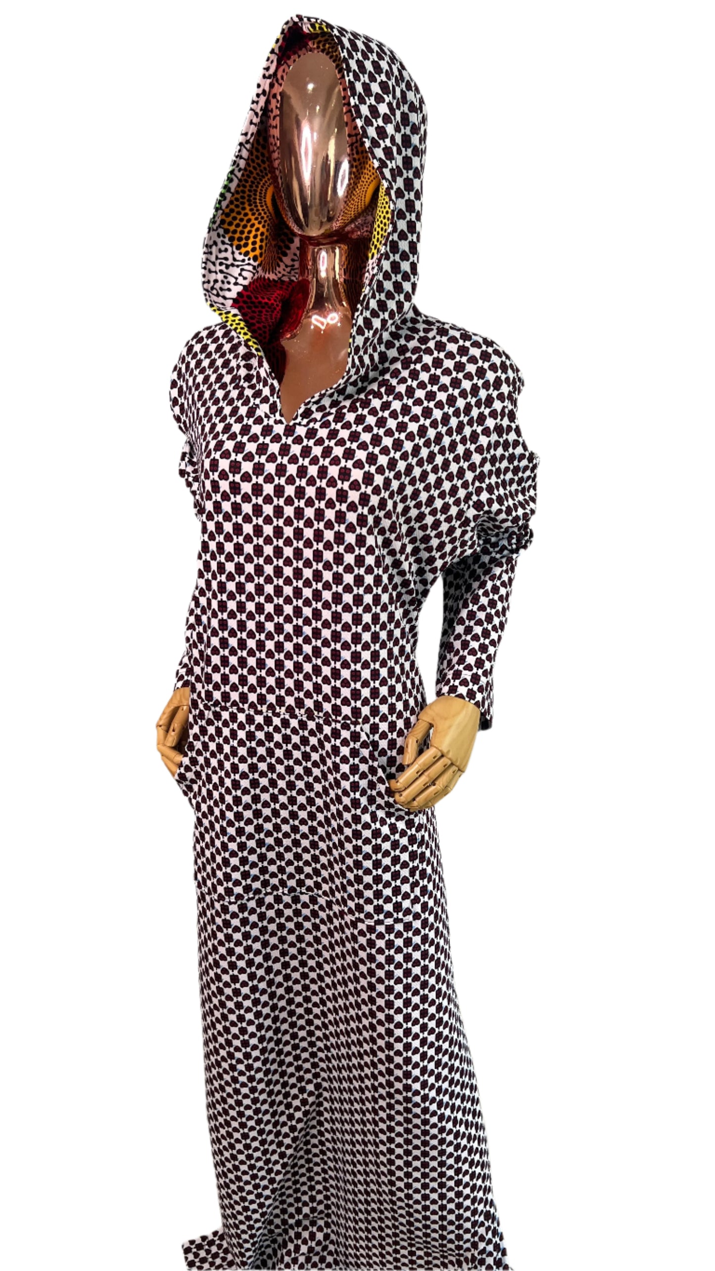 Eezzy Ankara Stretch Lounge Maxi Dress - 018