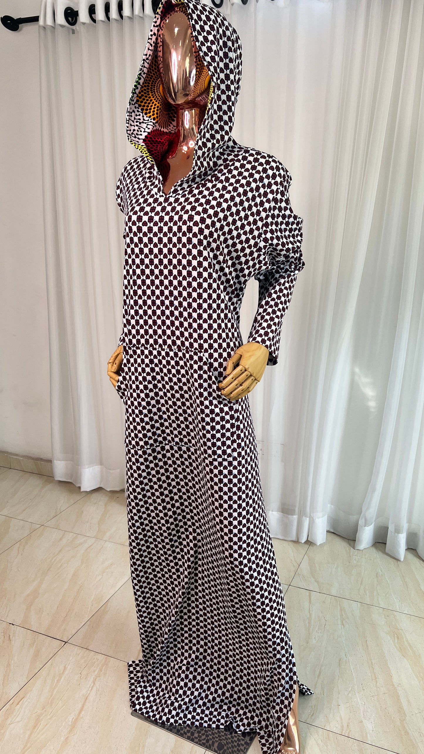 Eezzy Ankara Stretch Lounge Maxi Dress - 018