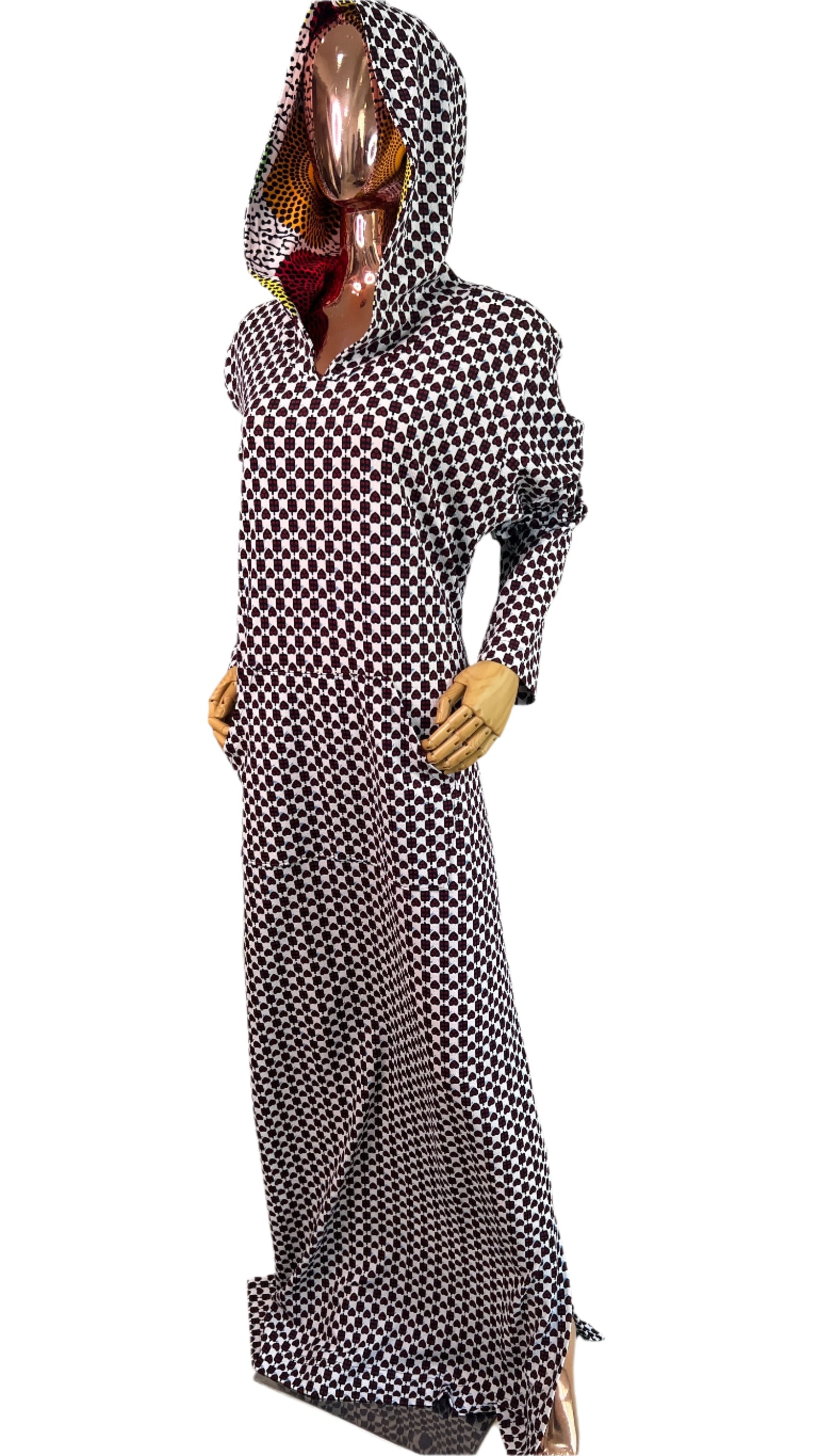 Eezzy Ankara Stretch Lounge Maxi Dress - 018