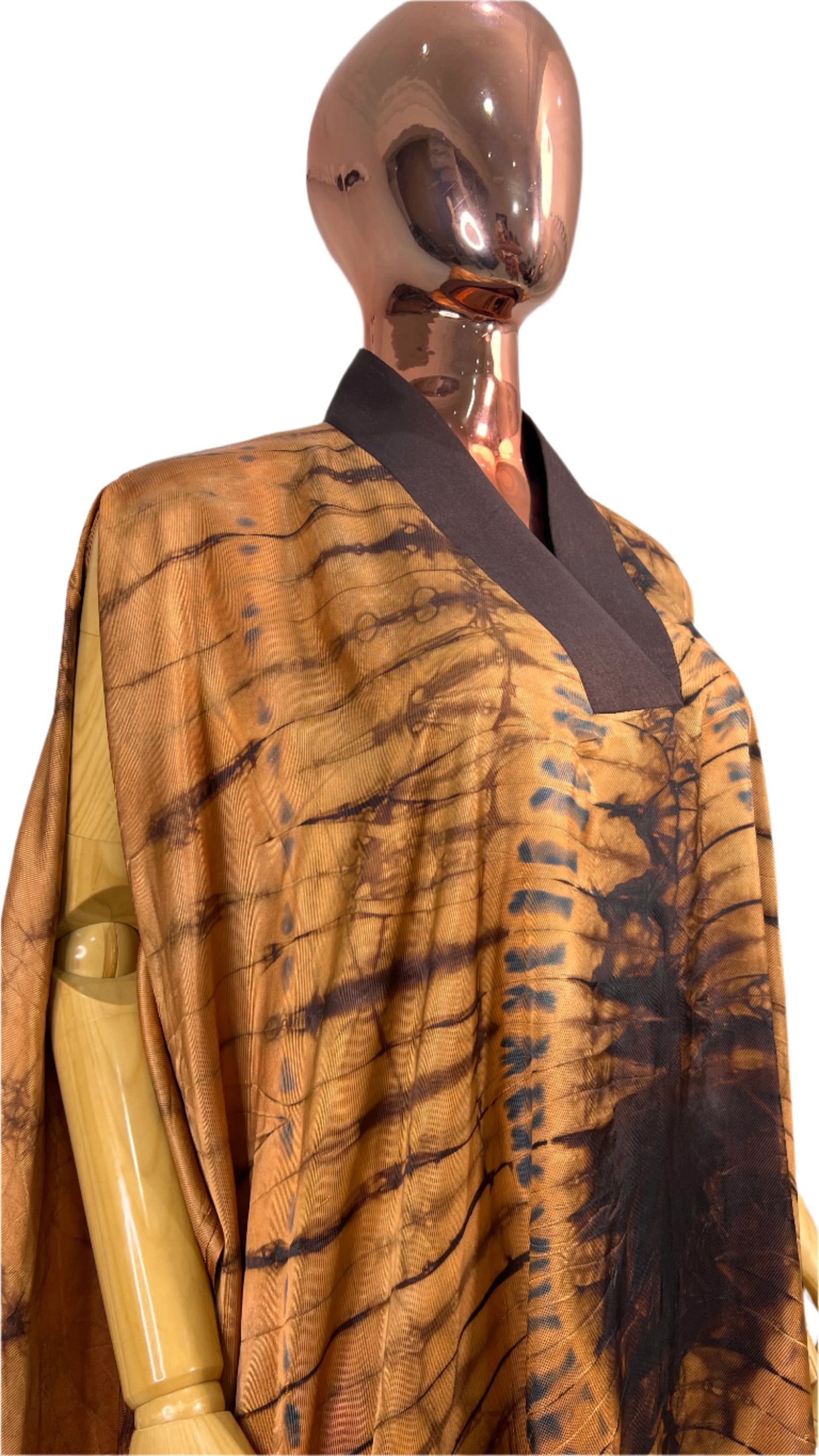 Adire/Tye Dye silk kaftan/BouBou/Caftan Shirt dress Summer/Beach wear Evening wear maxi/gown