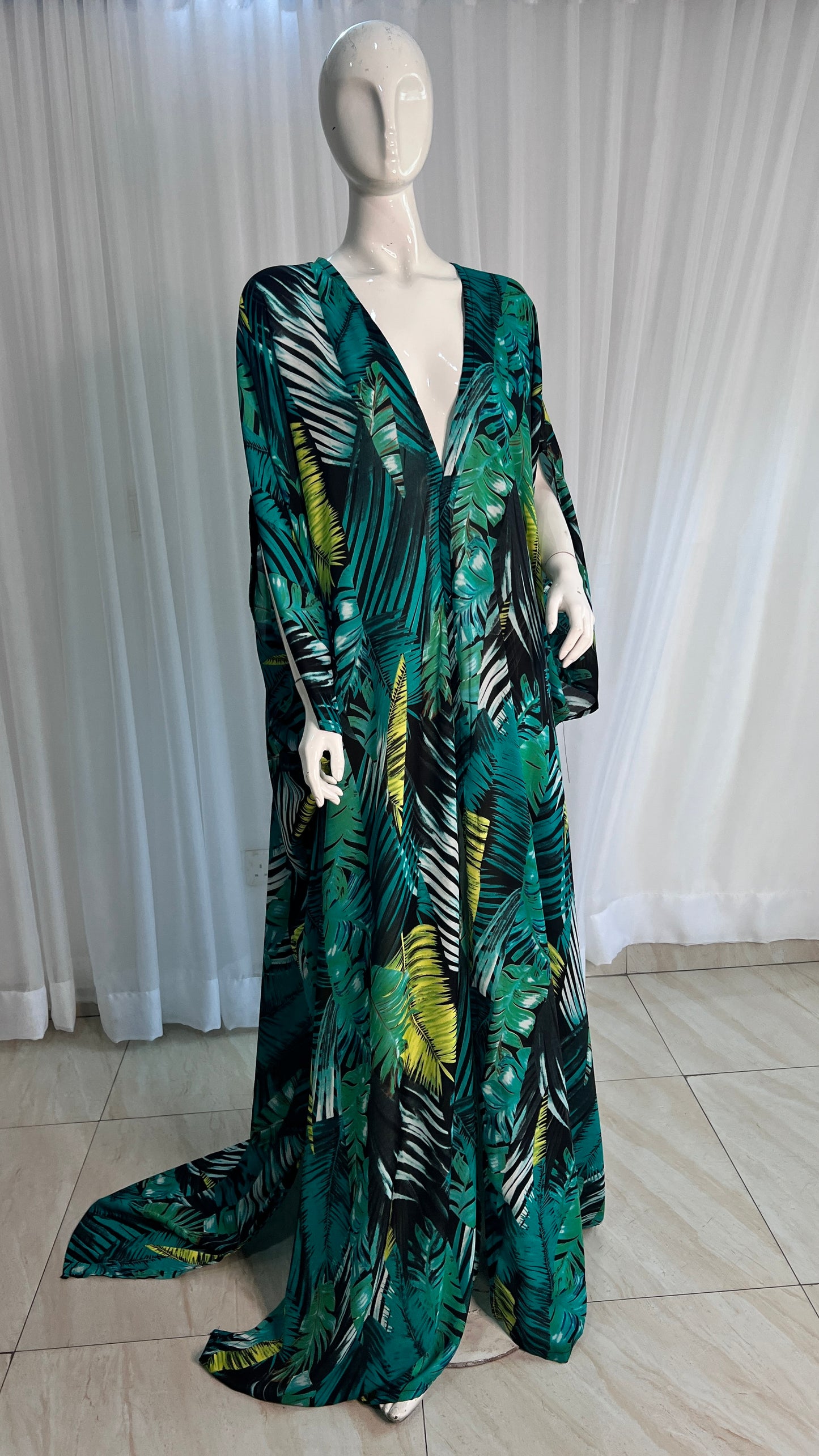 Chiffon Maxi Summer Beachwear Party Dress - 048 - Tall Length - One Size