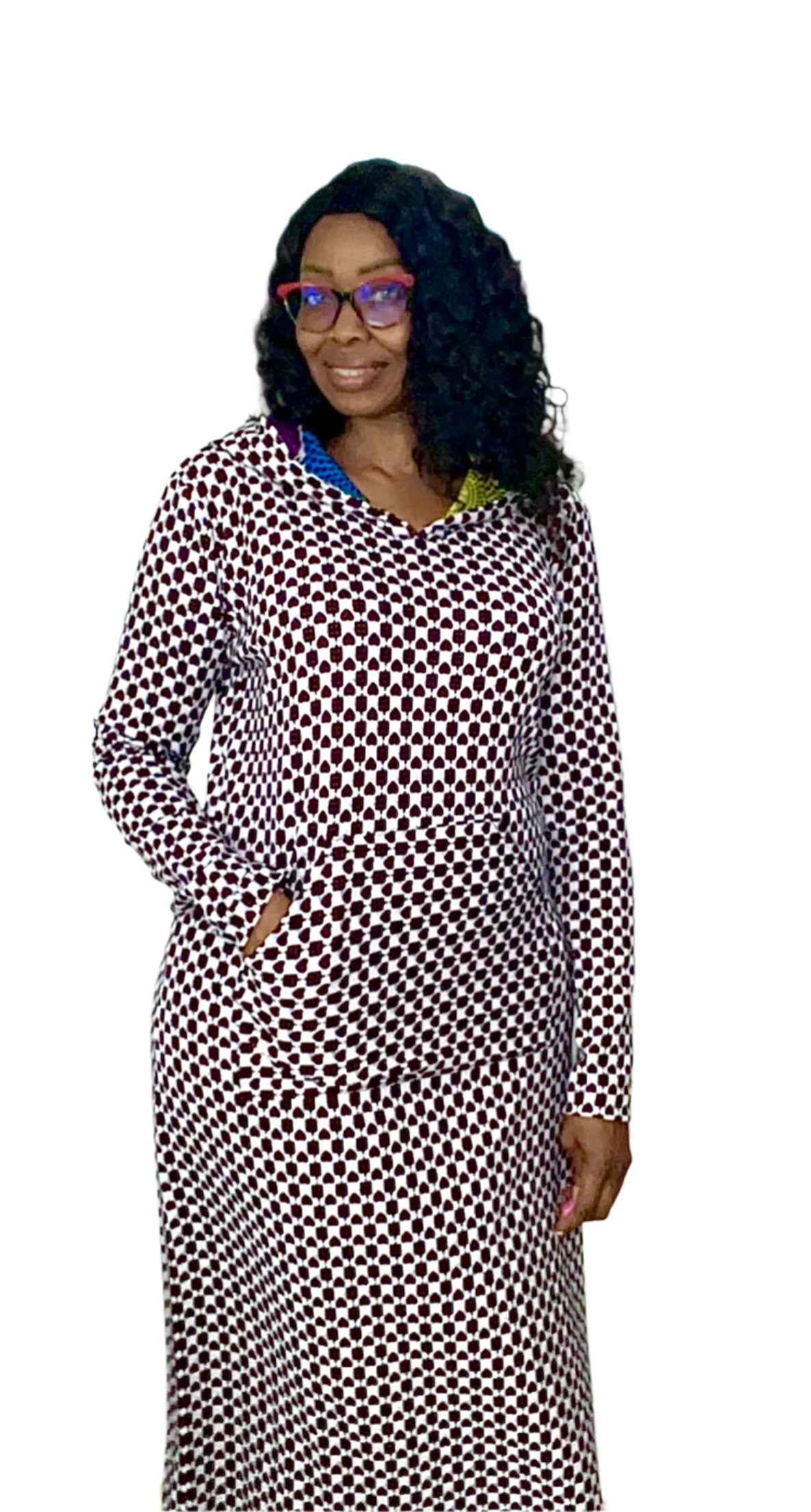 Eezzy Ankara Stretch Lounge Maxi Dress - 018