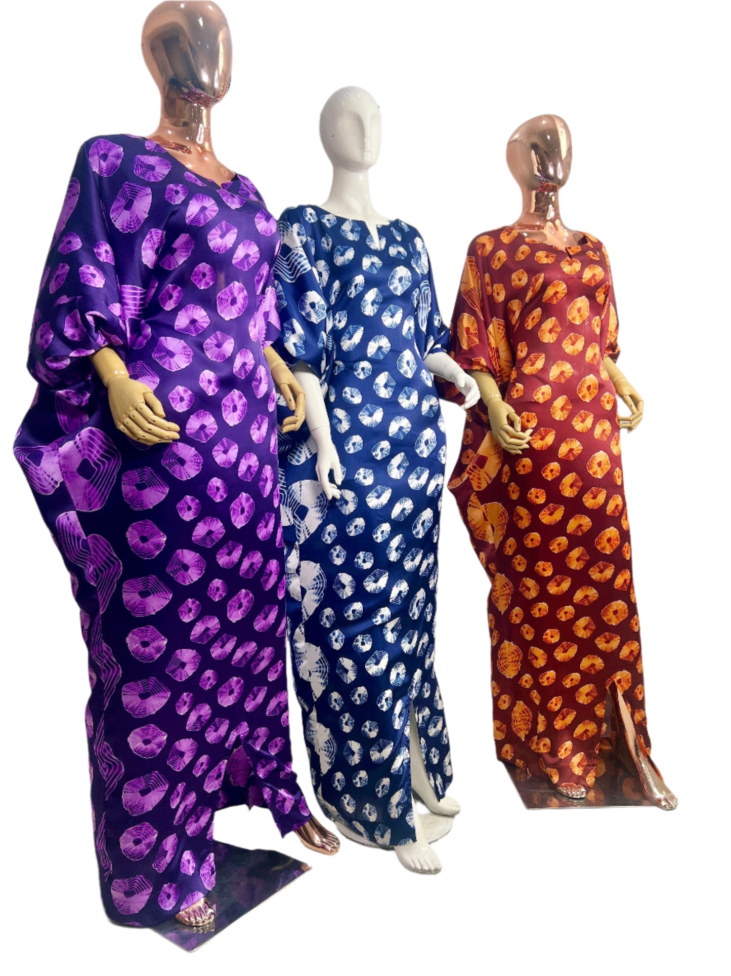 Eezzy Ankara Silk Kaftan Maxi Dress - 032
