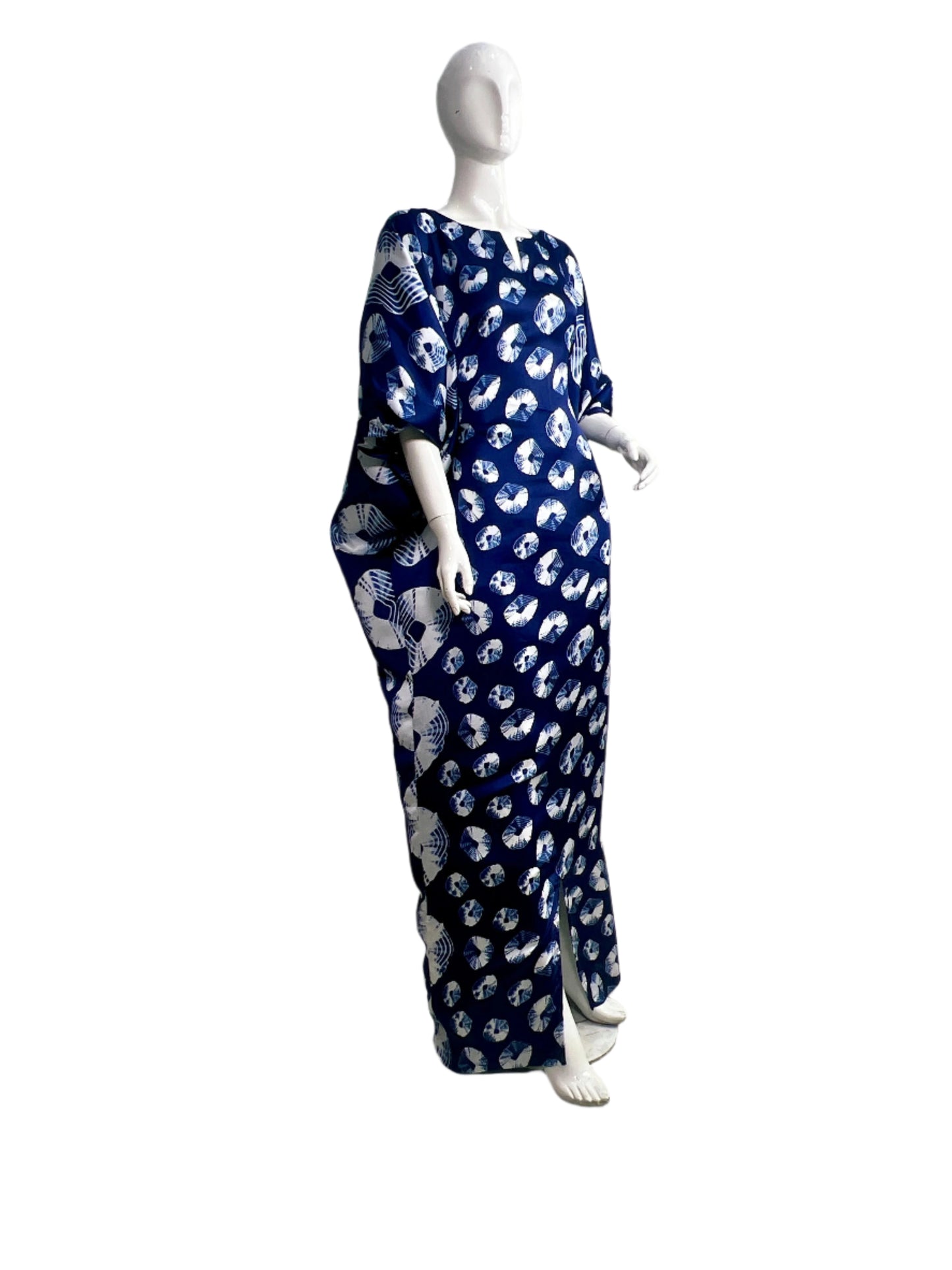 Eezzy Ankara Silk Kaftan Maxi Dress - 032