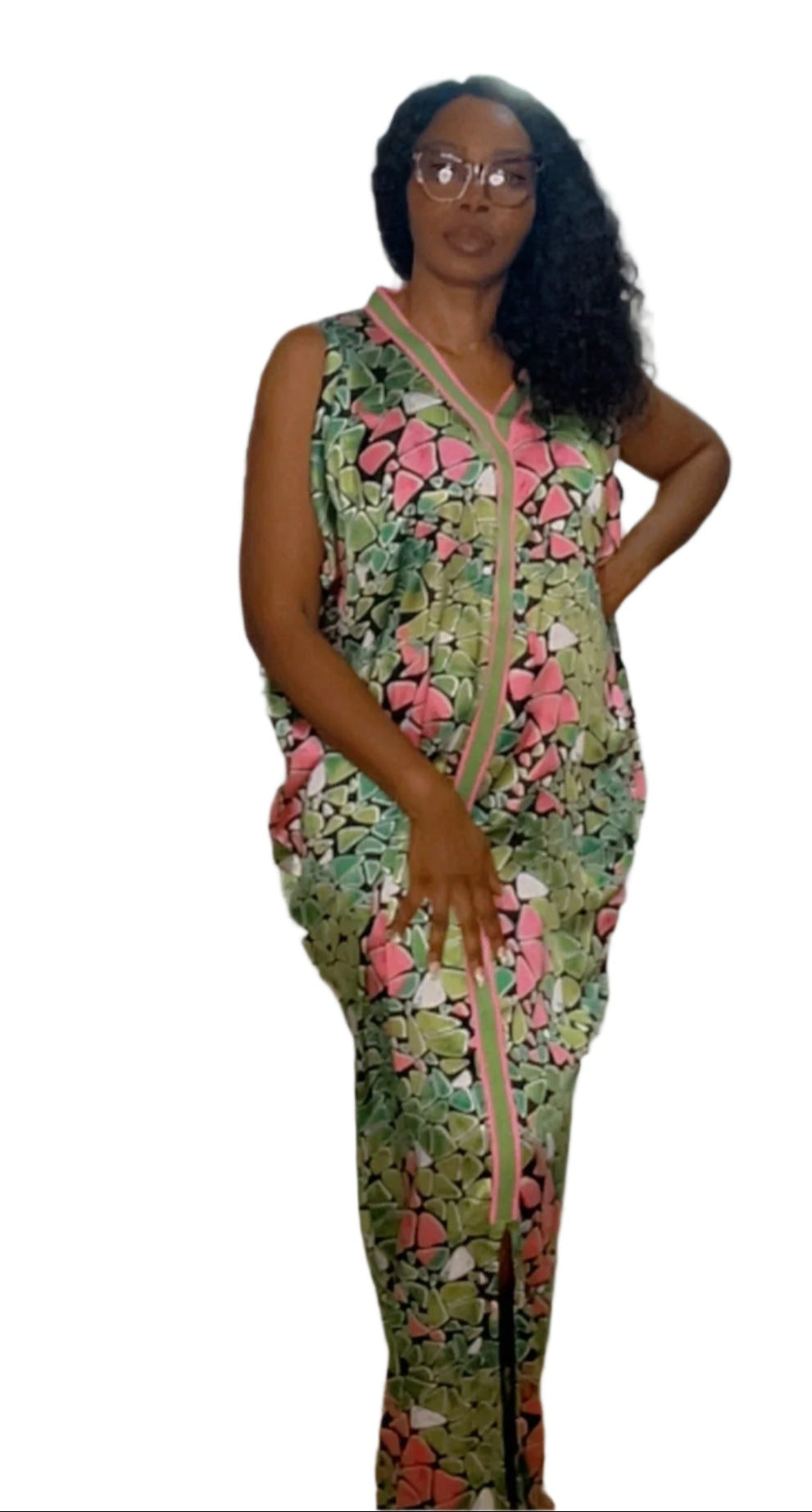 Eezzy Adire Silk Kaftan Maxi Dress - 001