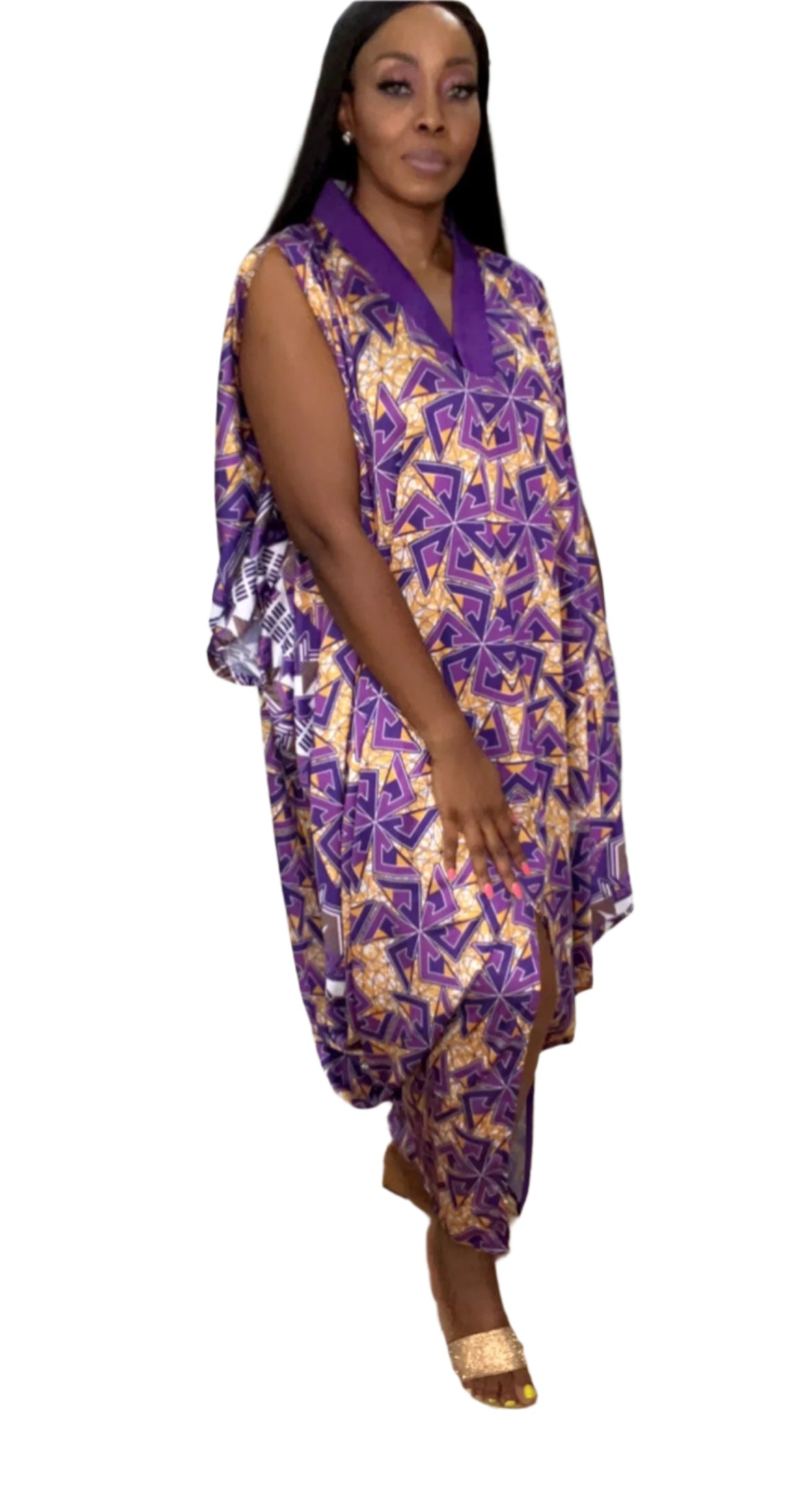 Eezzy Silk Kaftan Maxi Dress - 017