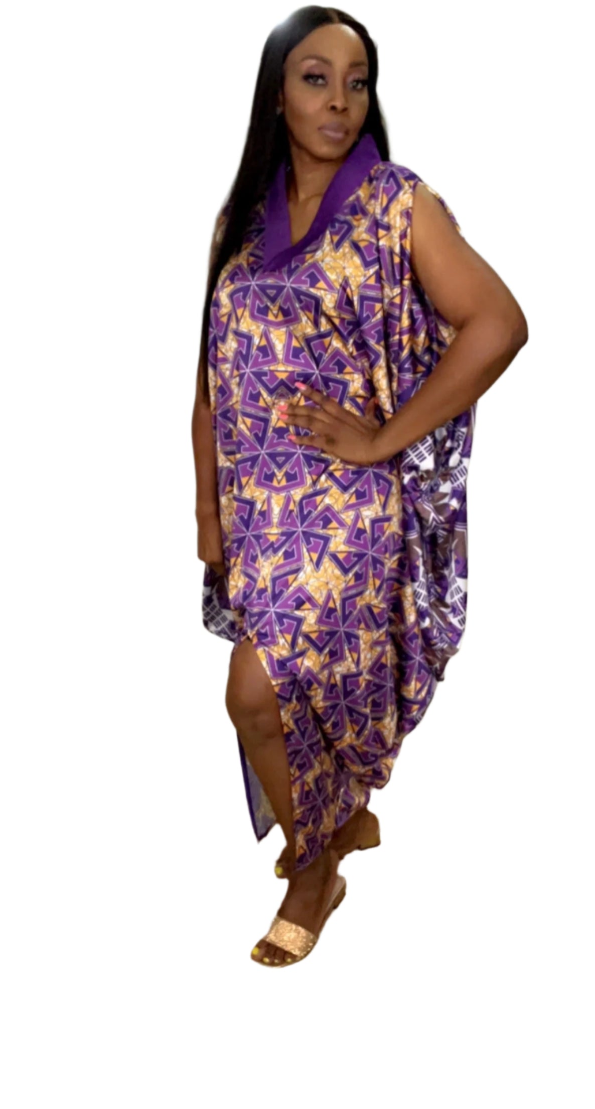 Eezzy Silk Kaftan Maxi Dress - 017