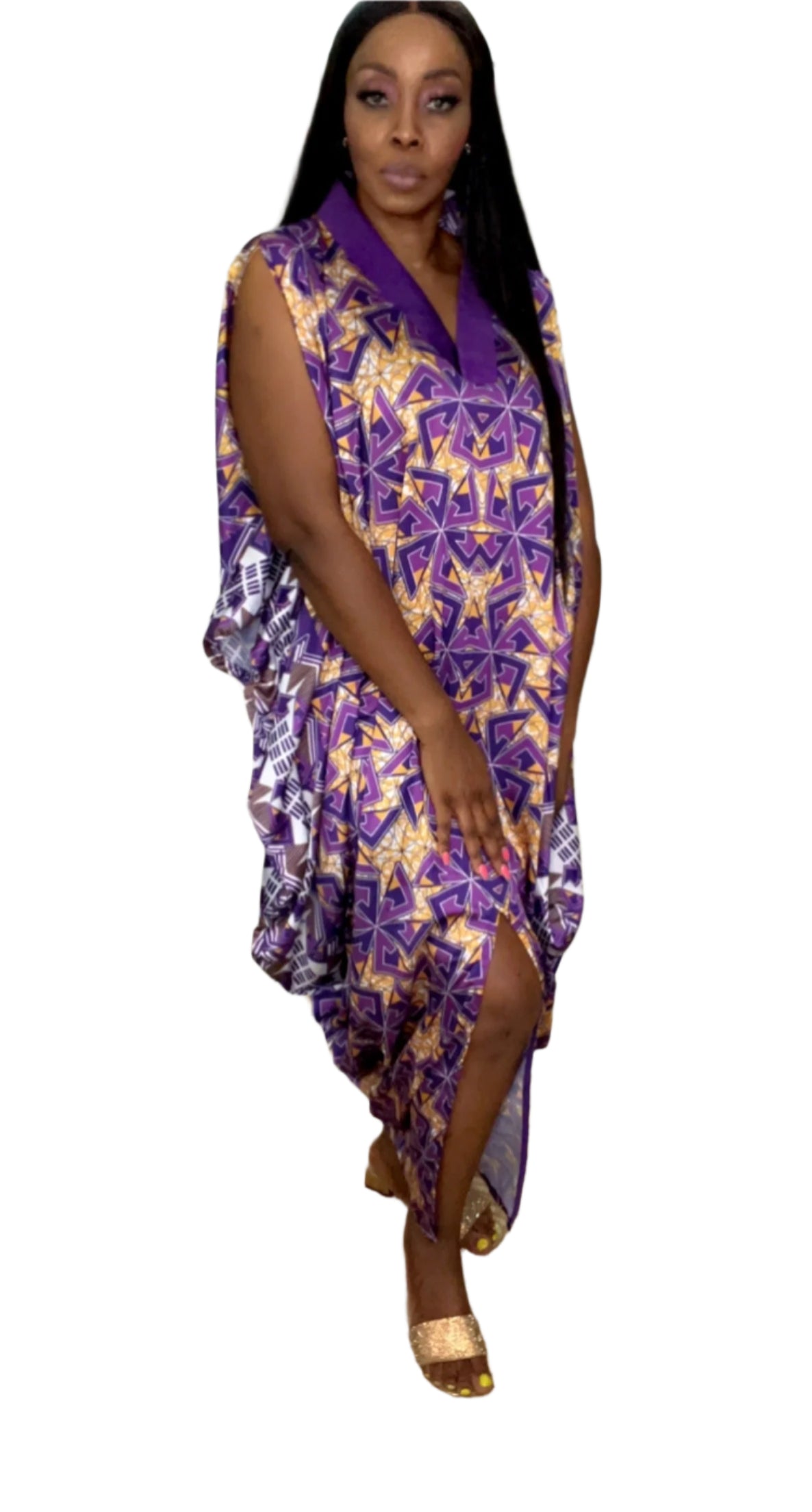 Eezzy Silk Kaftan Maxi Dress - 017