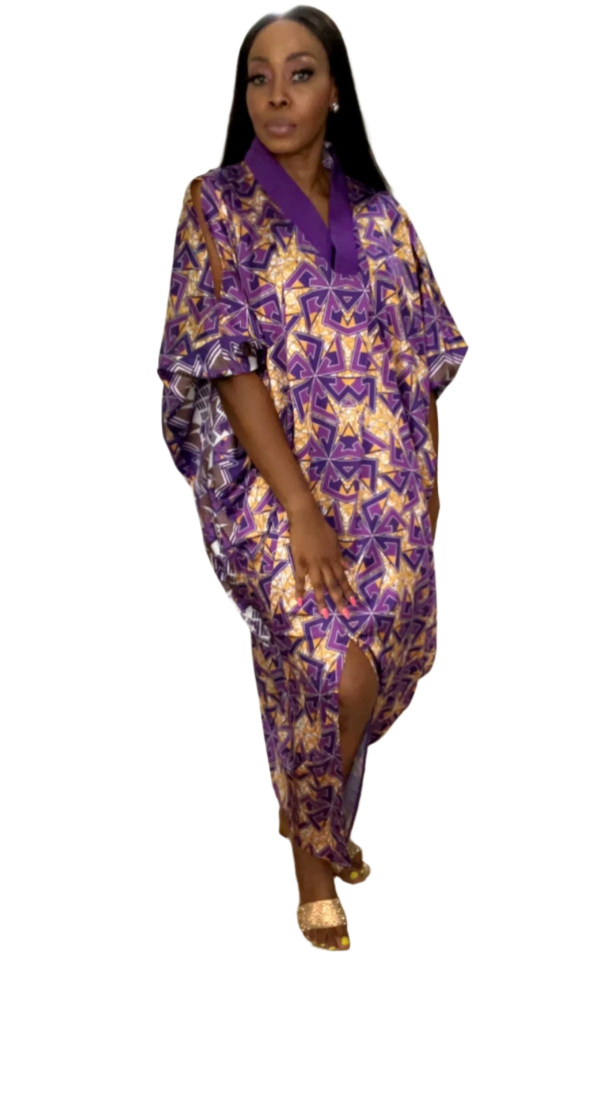 Eezzy Silk Kaftan Maxi Dress - 017