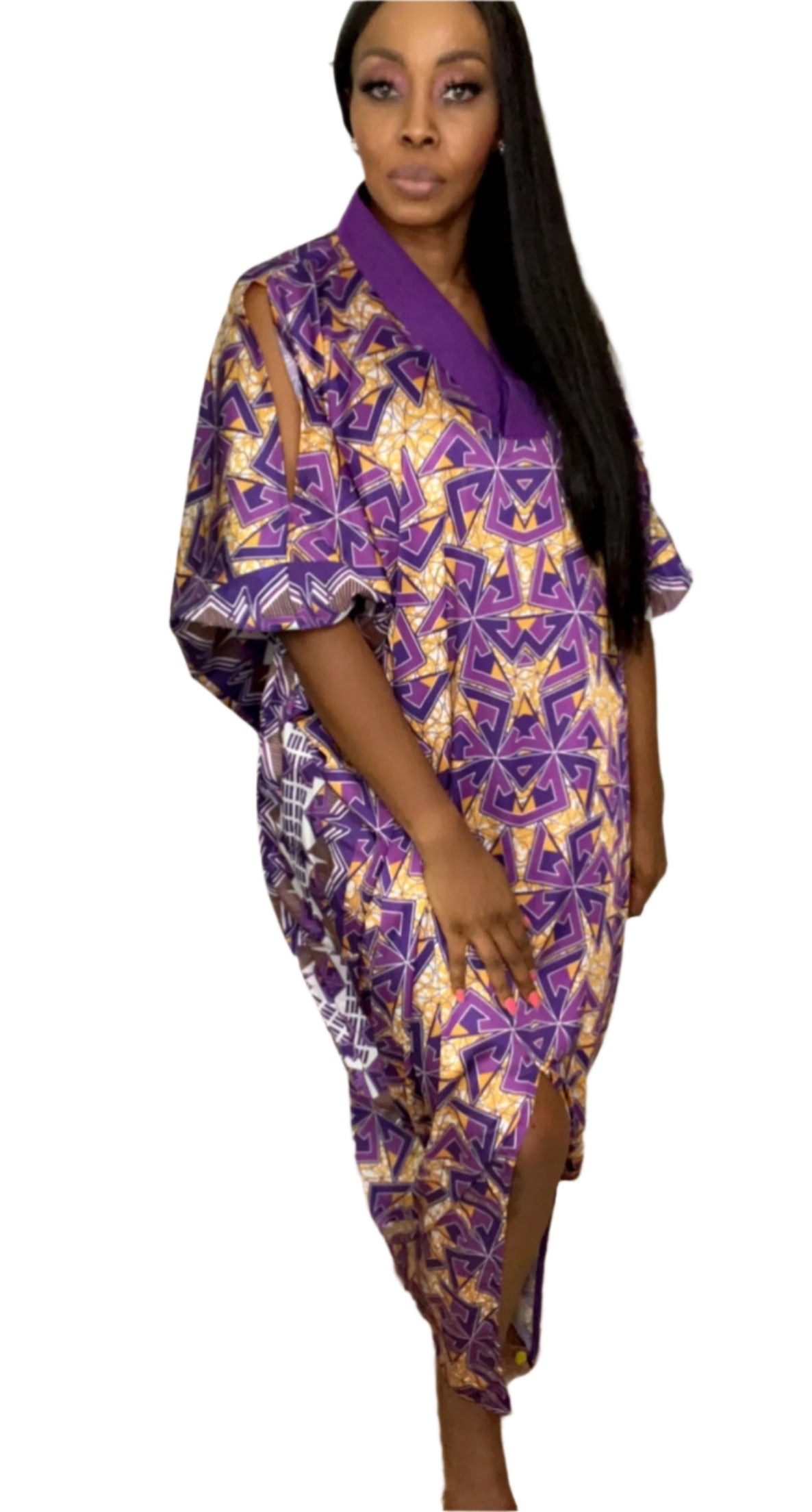 Eezzy Silk Kaftan Maxi Dress - 017