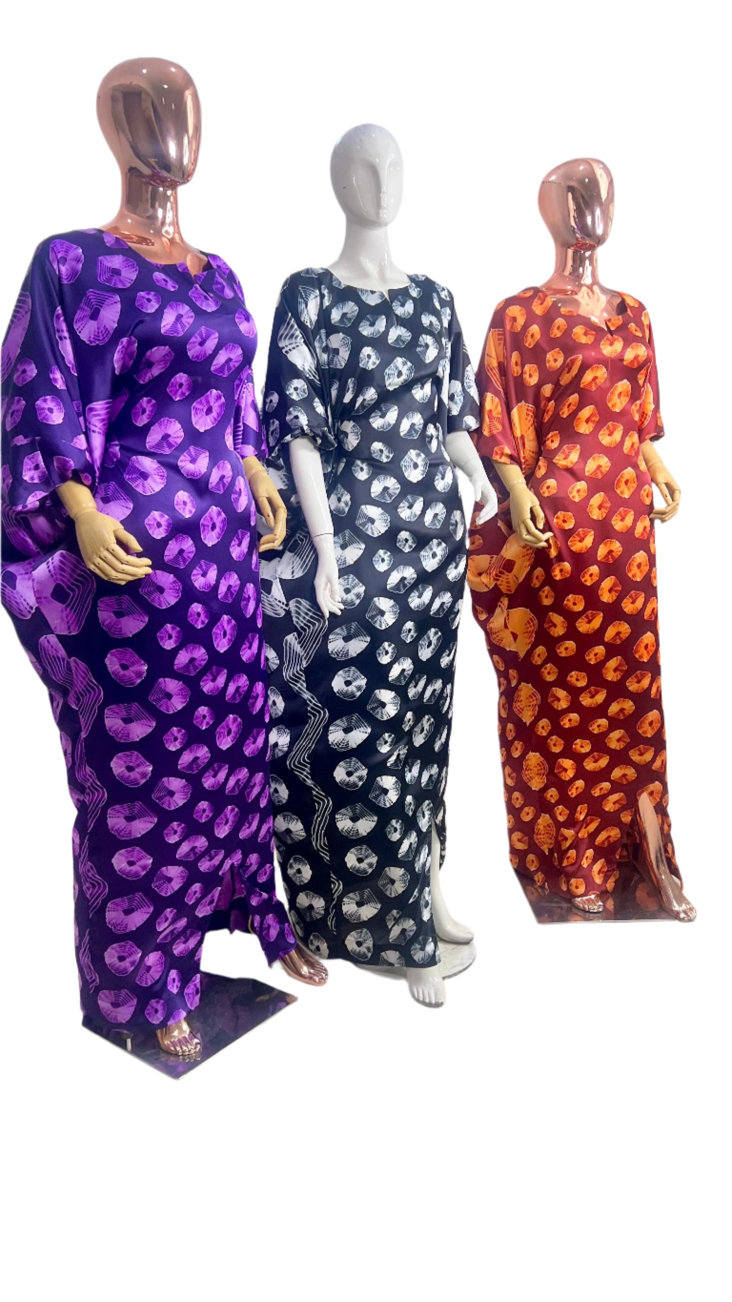 Eezzy Ankara Silk Kaftan Maxi Dress - 032