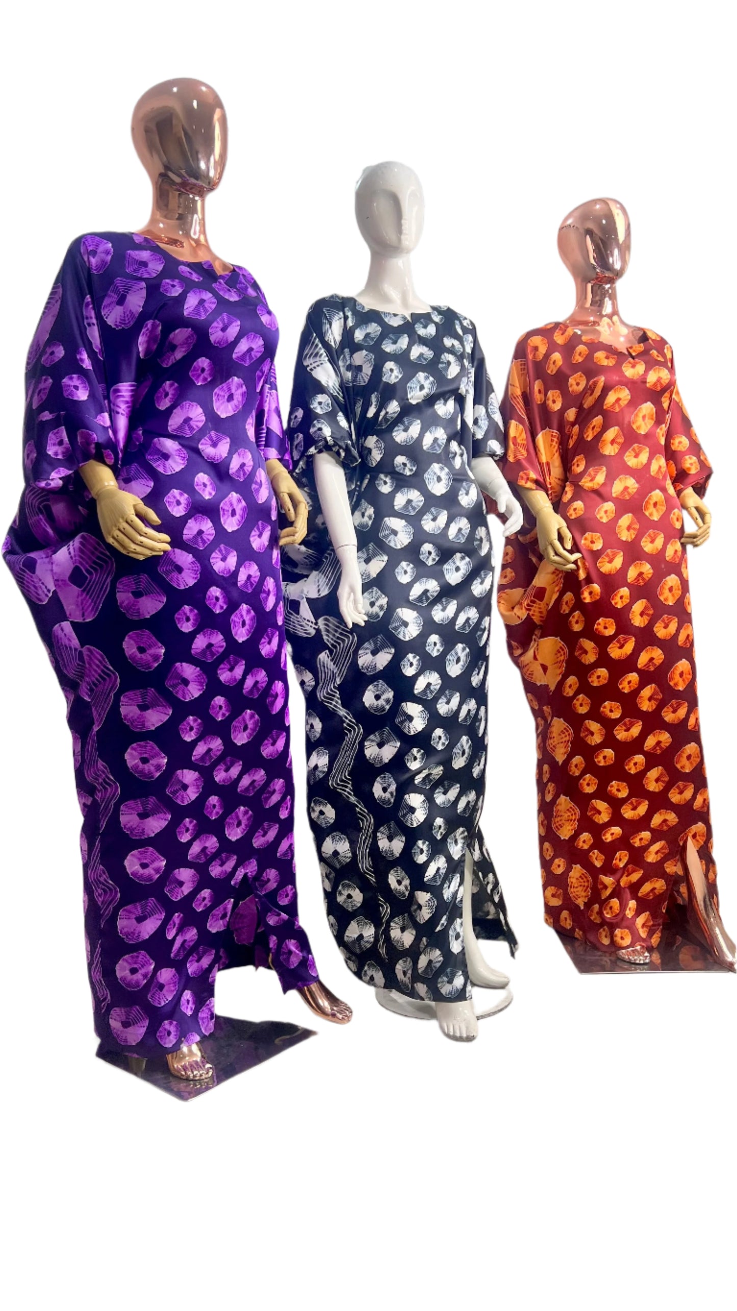 Eezzy Ankara Silk Kaftan Maxi Dress - 032