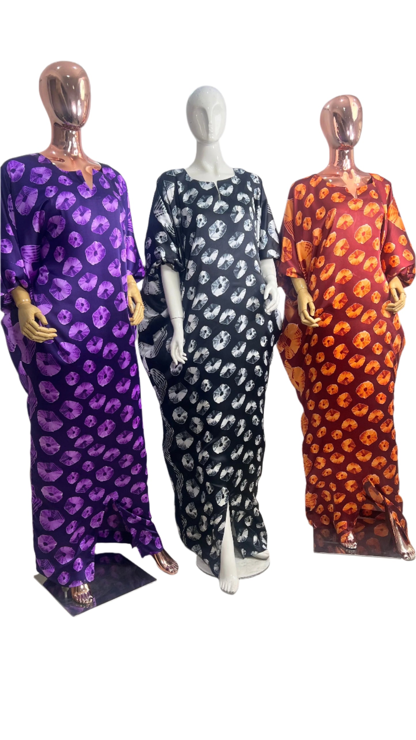 Eezzy Ankara Silk Kaftan Maxi Dress - 032